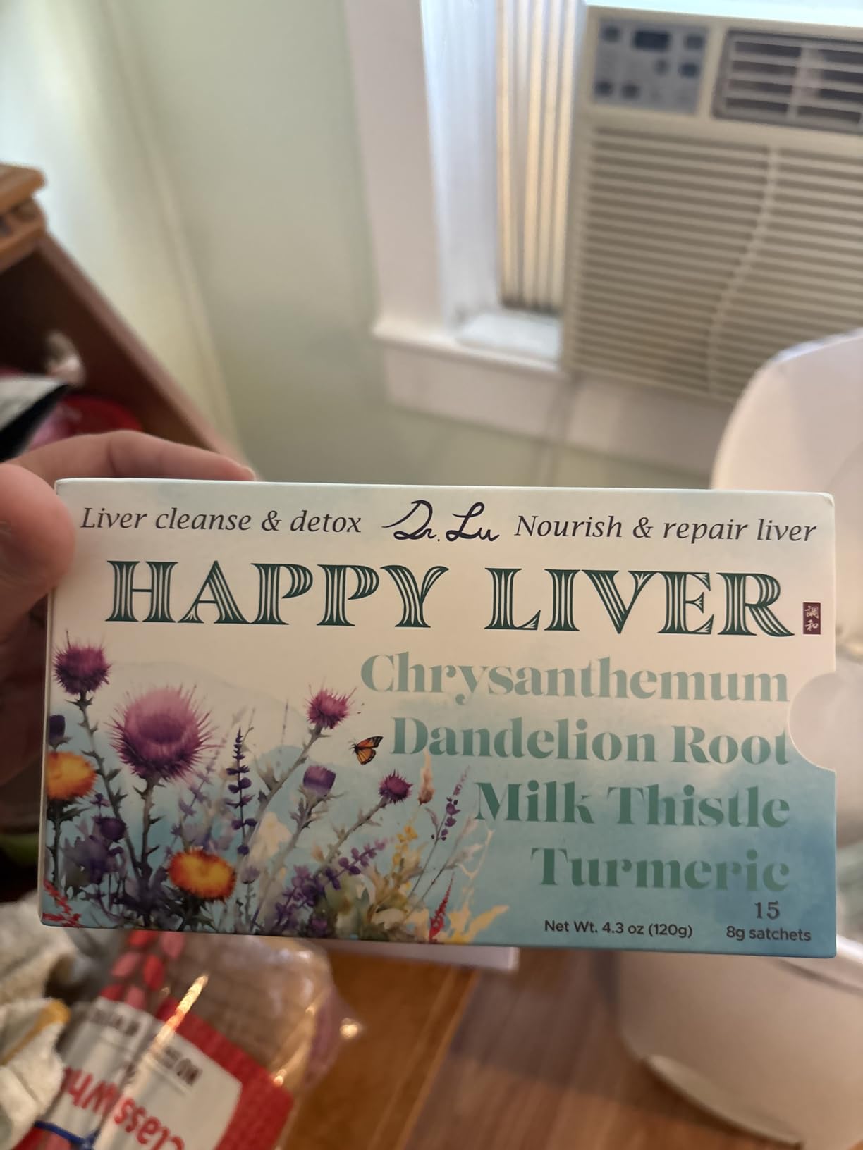 Dr. Lu's Happy Liver Tea | 100% Natural Liver Cleanse Detox & Repair Tea Made in US | 11-Flavor Milk Thistle, Turmeric, Chrysanthemum, Licorice Root, Dandelion Root tea Blend for Liver Support customer photo 2