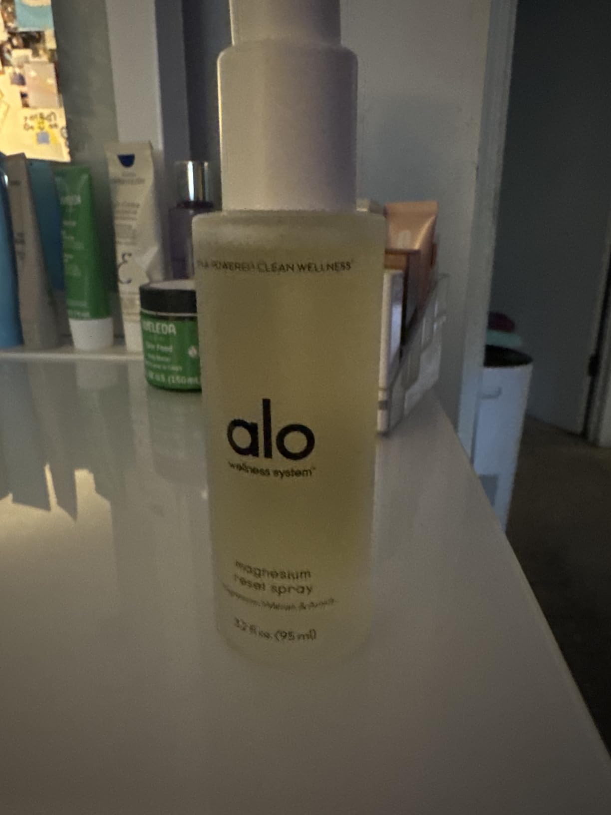 ALO Magnesium Oil Spray | Sleep & Relaxation + Muscle Recovery | Fast-Absorbing Magnesium with Valerian Root, Arnica & Essential Oils | Non-Sticky Body & Pillow Mist | 3.2 oz customer photo 1