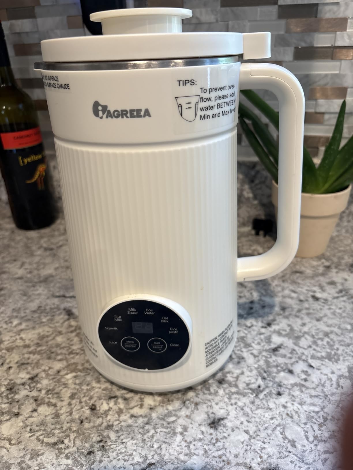 8-IN-1 IAGREEA Nut Milk Maker Machine, 35 oz Soy Milk Maker, Oat, Soy, Plant Based and Dairy Free Beverages, Juice, 2H Keep Warm Countertop Blender, 10 Blades, 12H Delay Start, BPA-Free, Self-Cleaning customer photo 1