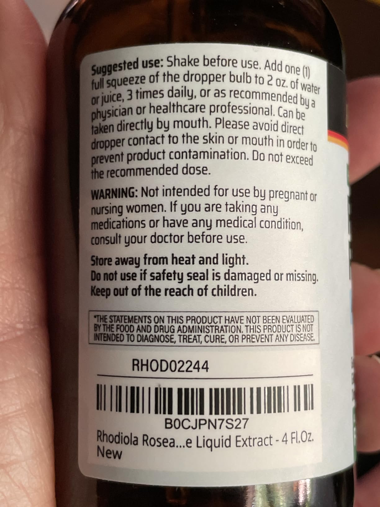 BIO KRAUTER Rhodiola Rosea for Calm & Sleep Support - Vegan Rhodiola Rosea Supplement for Mood Support - Natural Calm Drops for Relaxation, 4 Fl.Oz 56-Day Supply, Alcohol & Sugar Free customer photo 2