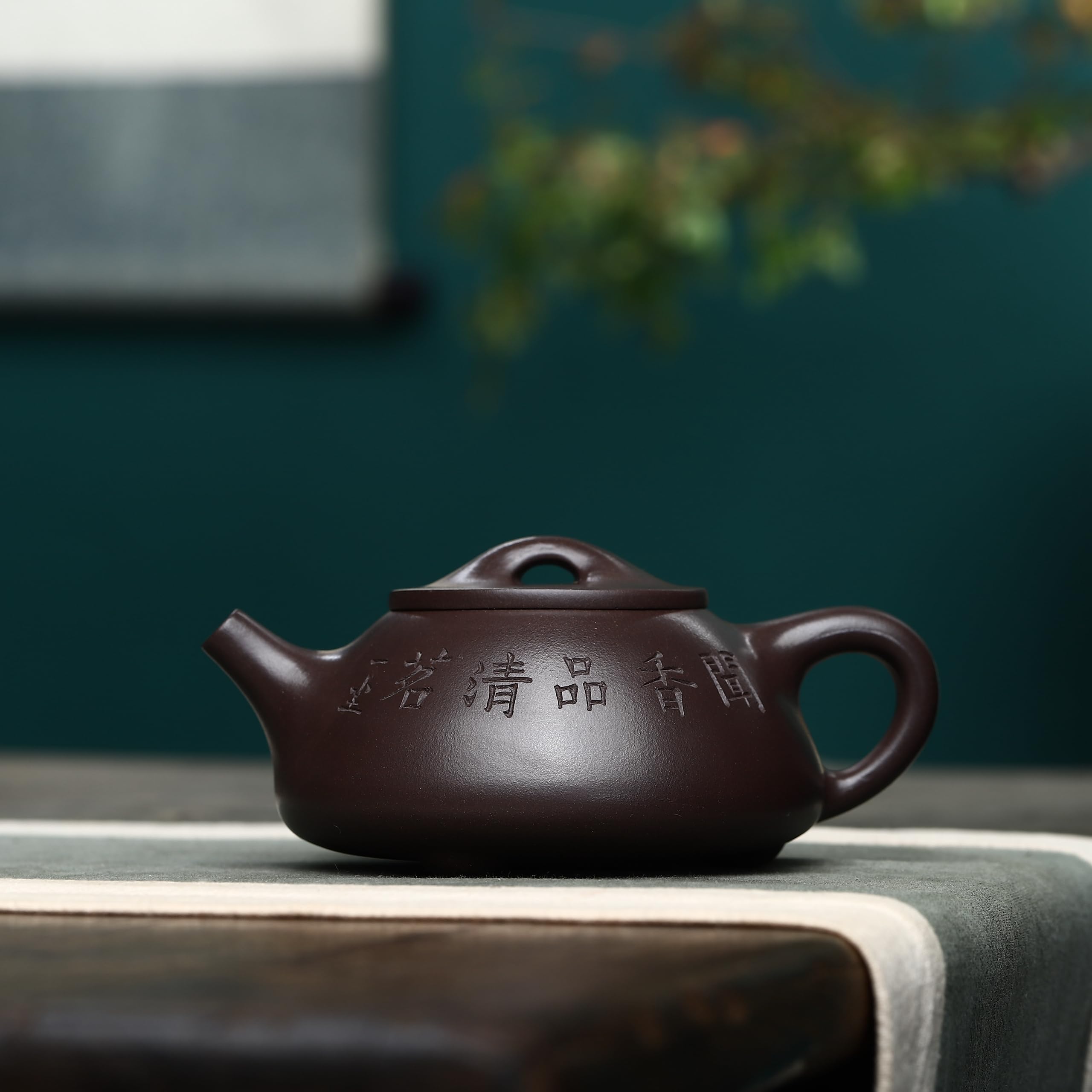 Zisha Teapot Set, Chinese Yixing Clay Handmade infuse Tea Pot 9.5 Oz/280 cc with 2 Teacups, Masterpiece Kungfu Tea Set -fineShipiao, Purple Clay customer photo 2