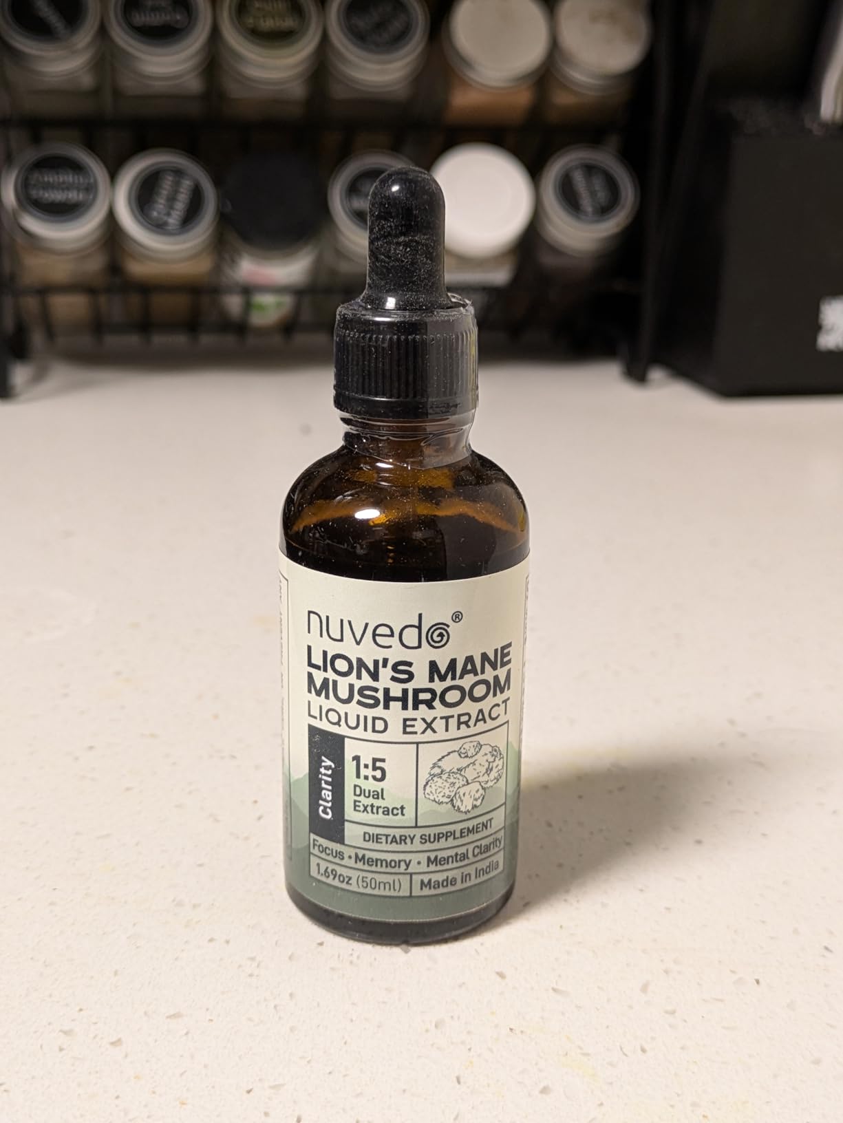 Nuvedo Clarity | Lions Mane Mushroom Liquid Extract | 1.69 fl oz, 25 Serves | Fruiting Body 1:5 Dual Extract | Alcohol Free Tincture | Herbal Nootropic Supplement | for Focus, Memory, Cognitive Support customer photo 1