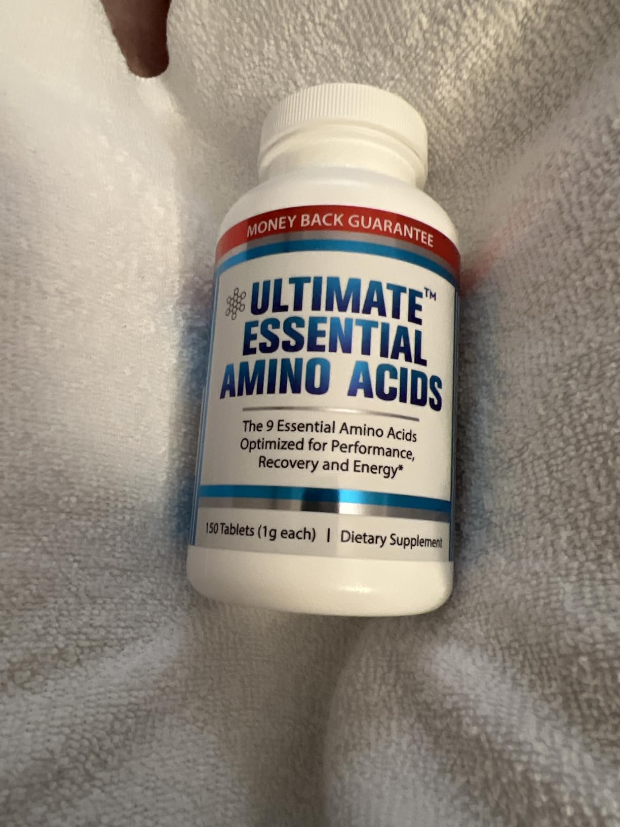 Ultimate Essential Amino Acids Supplement for Cutting, Fasting & Workouts, All 9 EAAs, 3000mg, 40% Leucine, 4:1:1 BCAA Ratio, Binder-Free with Organic Coating, Vegan, Keto, Non-GMO, 150 Tablets customer photo 1