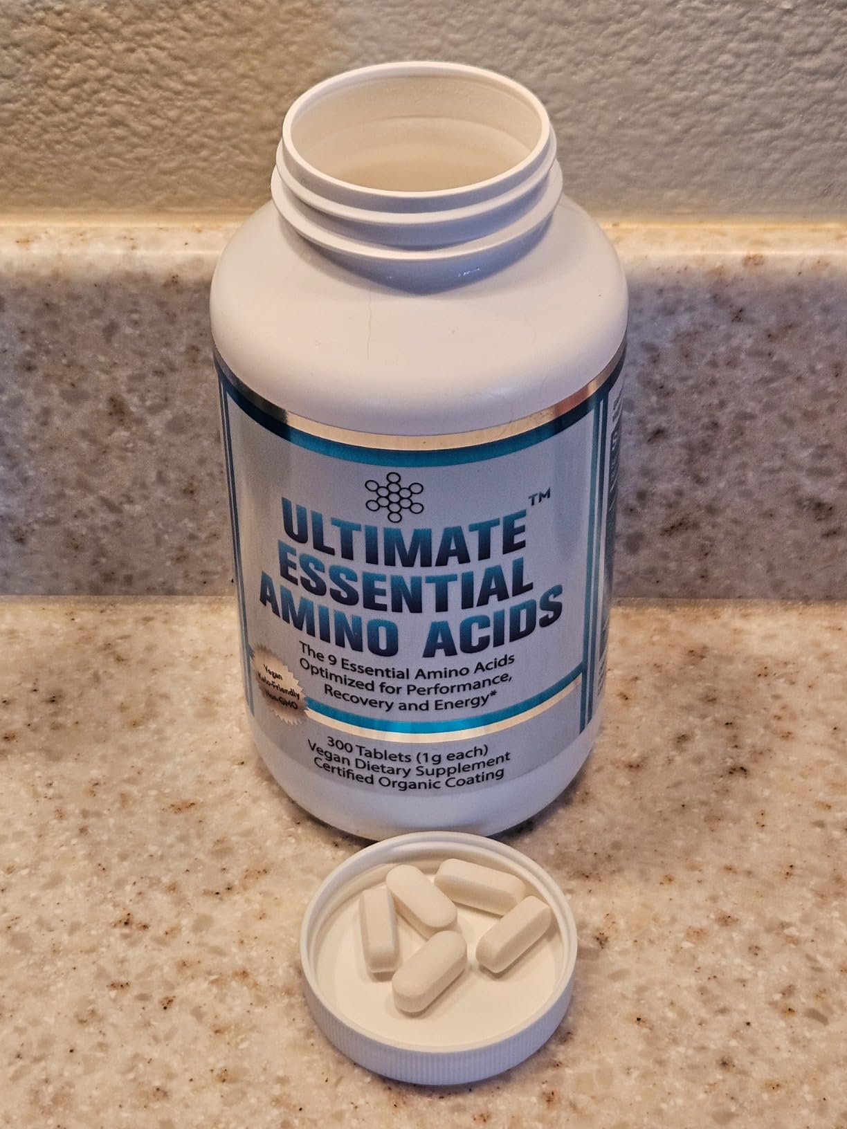 Ultimate Essential Amino Acids Supplement for Cutting, Fasting & Workouts, All 9 EAAs, 3000mg, 40% Leucine, 4:1:1 BCAA Ratio, Binder-Free with Organic Coating, Vegan, Keto, Non-GMO, 150 Tablets customer photo 2