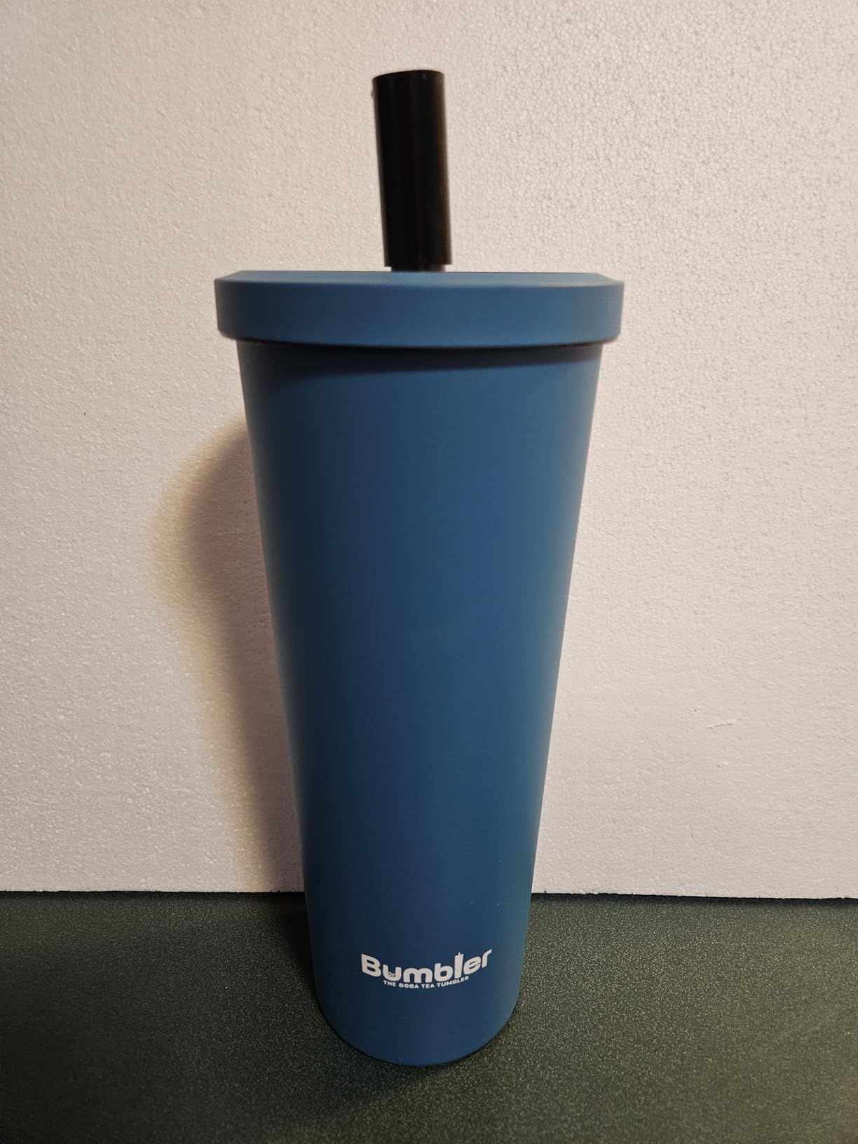 Bumbler Insulated Boba Tea Cup - 24oz Stainless Steel Reusable Tumbler with Extra Wide Straw & Leak-Proof Lid - Double Wall Vacuum Insulated for Smoothies & Iced Coffee - Blue customer photo 1