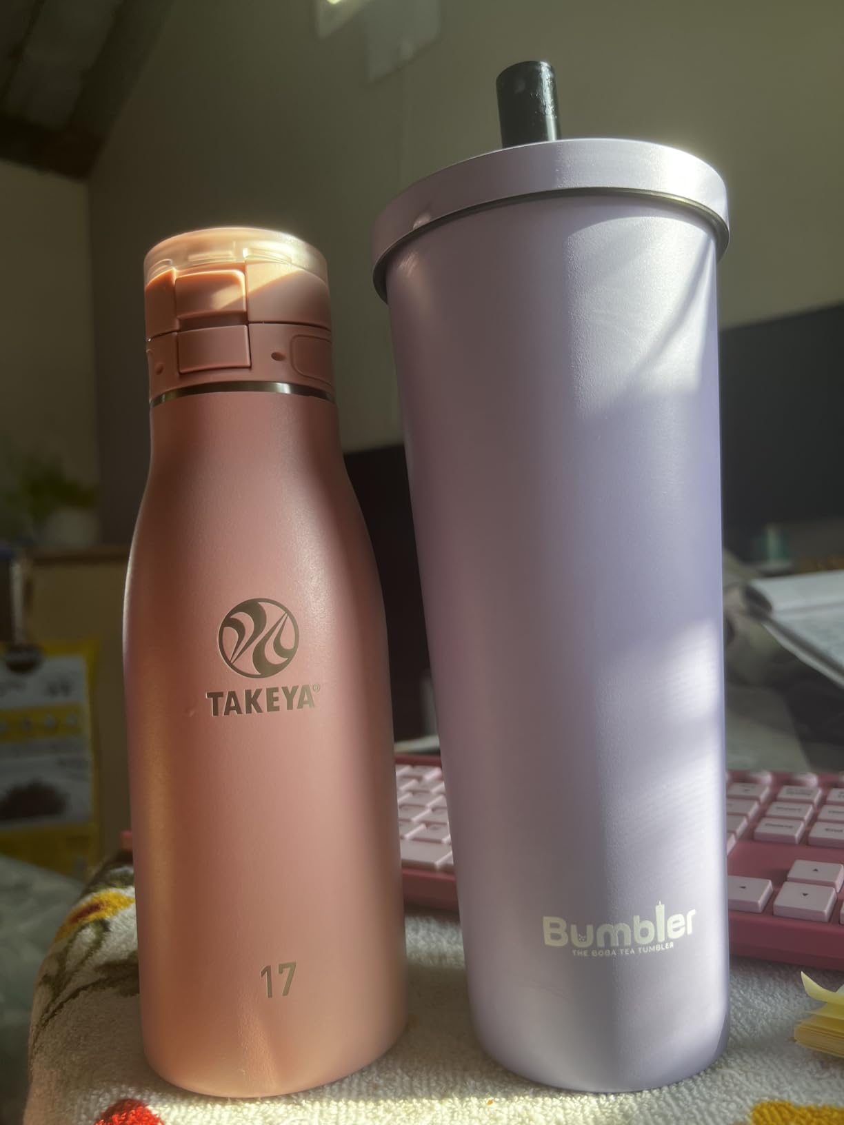 Bumbler Insulated Boba Tea Cup - 24oz Stainless Steel Reusable Tumbler with Extra Wide Straw & Leak-Proof Lid - Double Wall Vacuum Insulated for Smoothies & Iced Coffee - Blue customer photo 2