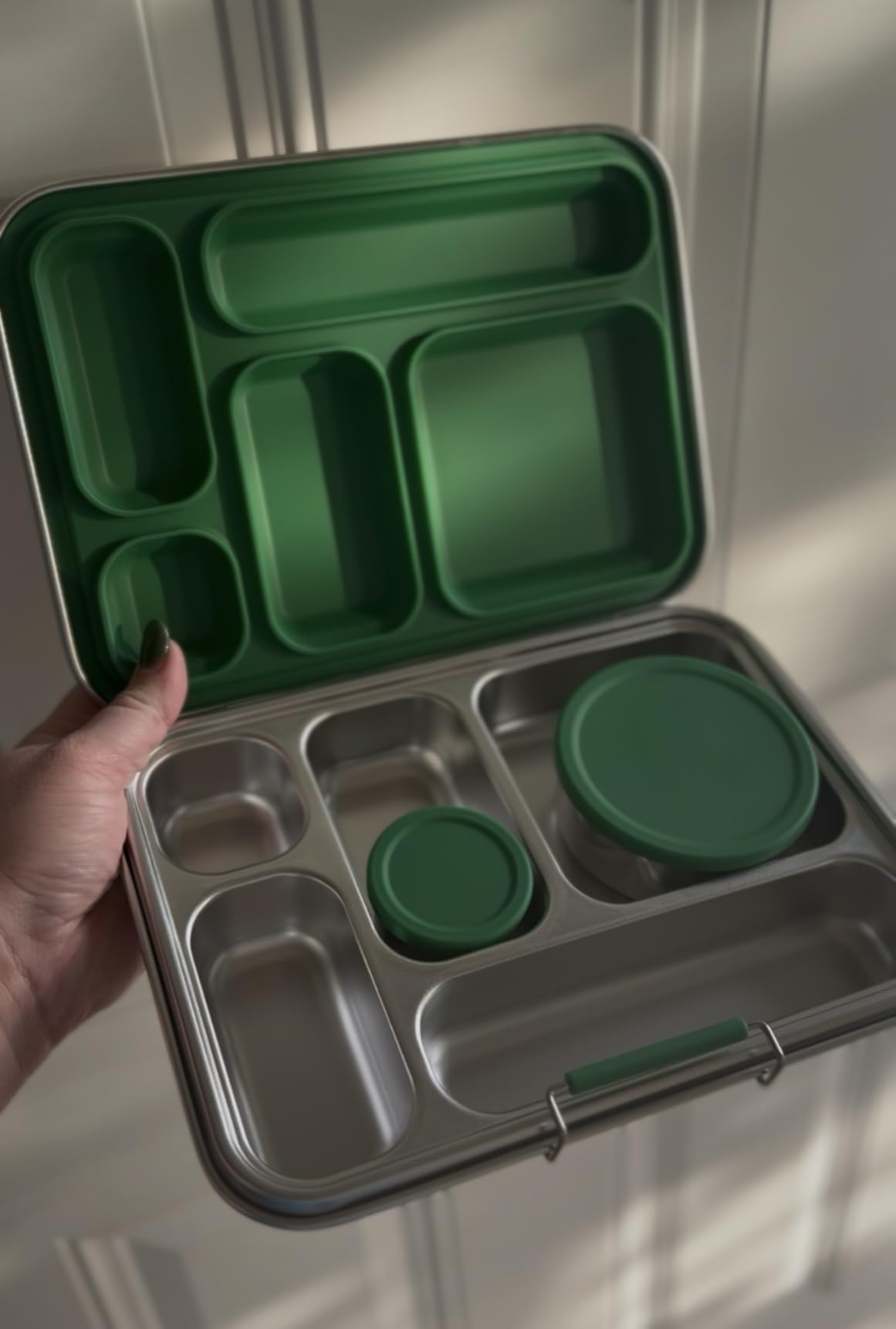 Stainless Steel Bento Box Kids, Kids Metal Bento Lunch Box BPA Free, 304 Stainless Steel customer photo 2