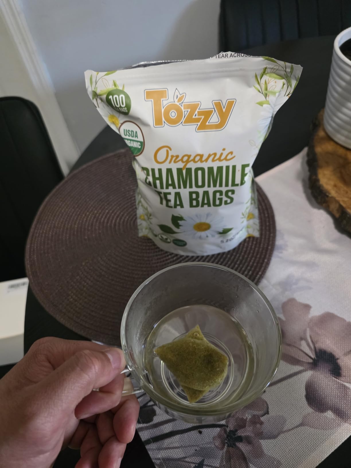 Tozzy Organic Chamomile Tea - 100 Count, Plant-Based Pyramid Tea Bags - Packaging May Vary customer photo 1