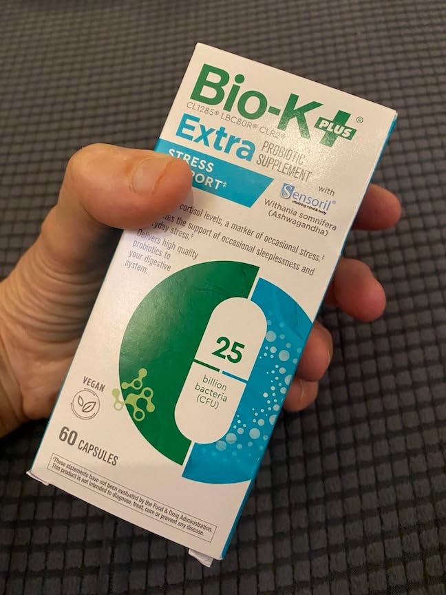 Bio-K+ Probiotic for Stress Support with Sensoril Ashwagandha, Daily Probiotic Supplement to Support Stress & Sleep, 25 Billion CFU, Vegan, Shelf-Stable - 60 Capsules customer photo 1