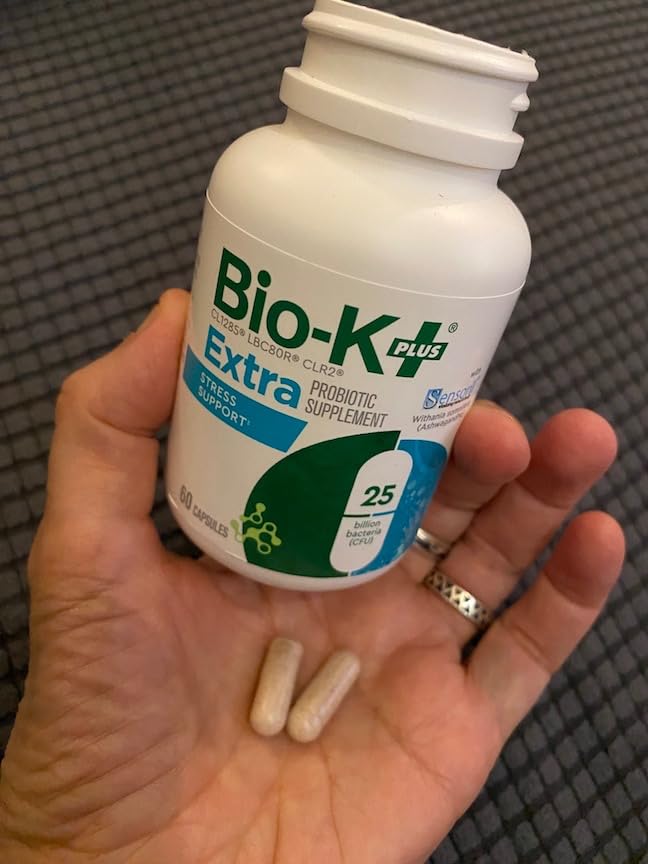 Bio-K+ Probiotic for Stress Support with Sensoril Ashwagandha, Daily Probiotic Supplement to Support Stress & Sleep, 25 Billion CFU, Vegan, Shelf-Stable - 60 Capsules customer photo 2