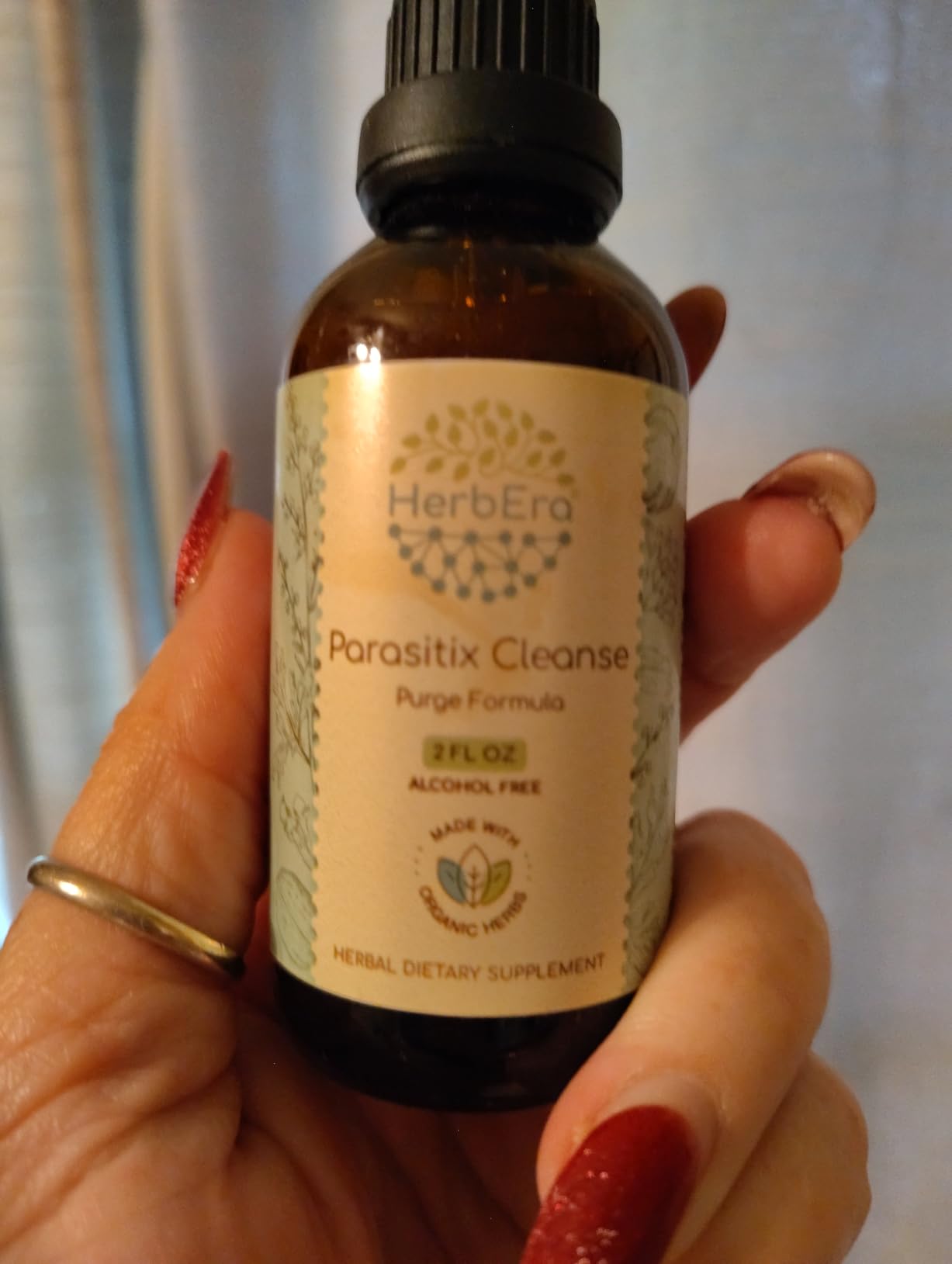 HerbEra Herbal Cleanse Organic Alcohol-Free Tincture | Detox and Cleanse Formula, Extract Supplement | Organic Wormwood Herb, Black Walnut Hull, Cloves Flower Buds | Purge Extract (4 fl oz) customer photo 1