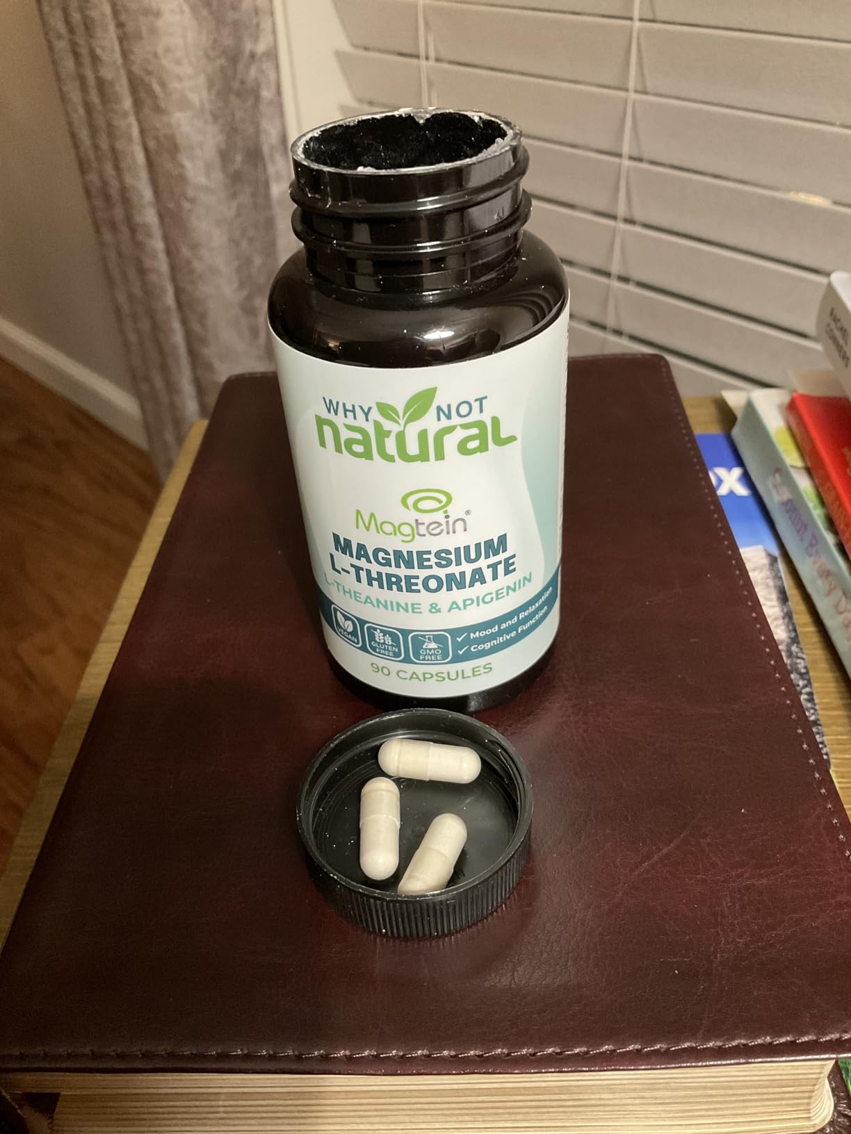 Magnesium L-Threonate Complex with Apigenin and L-theanine, 90 Capsules, Patented Magtein Supplement customer photo 2
