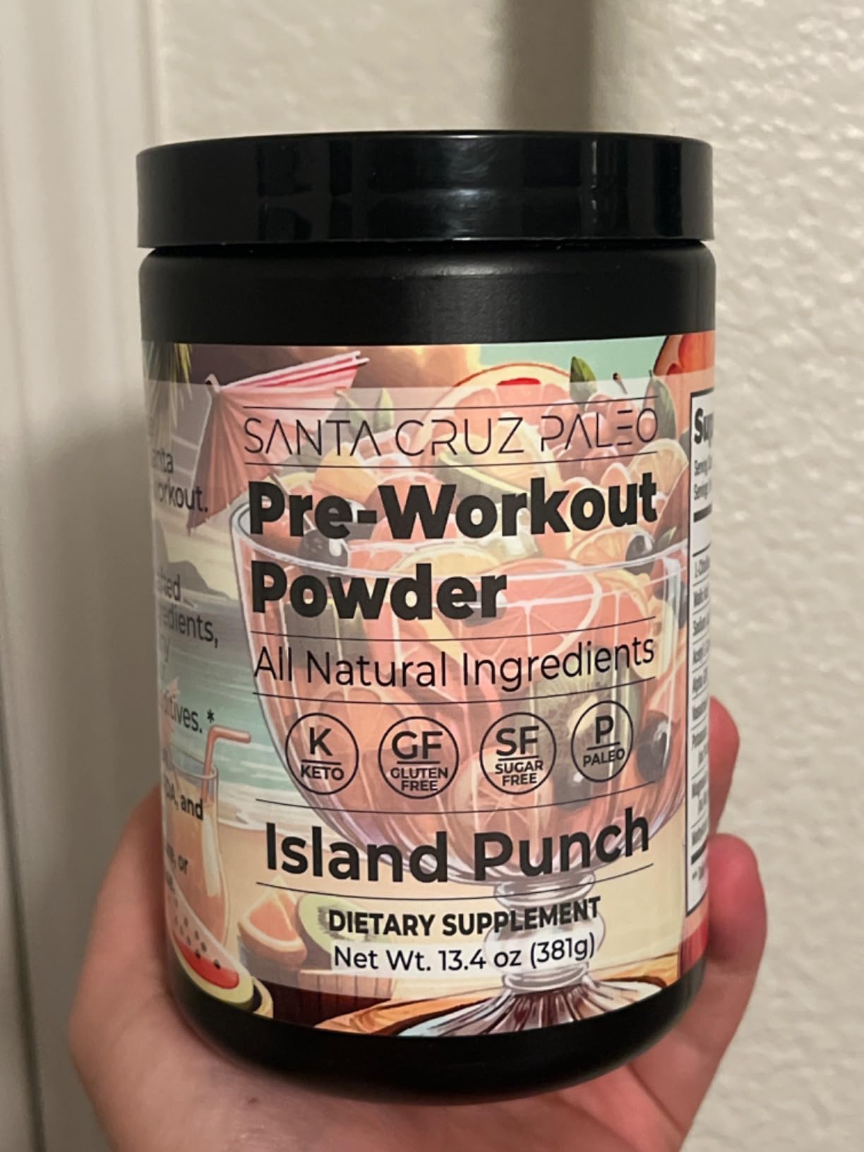 Santa Cruz Paleo Pre Workout Powder Electrolytes, Magnesium, Potassium, Sea Salt & L Citrulline, Caffeine & Sugar Free Preworkout Drink Mix for Energy & Hydration, Island Punch Flavor, 30 Servings customer photo 2