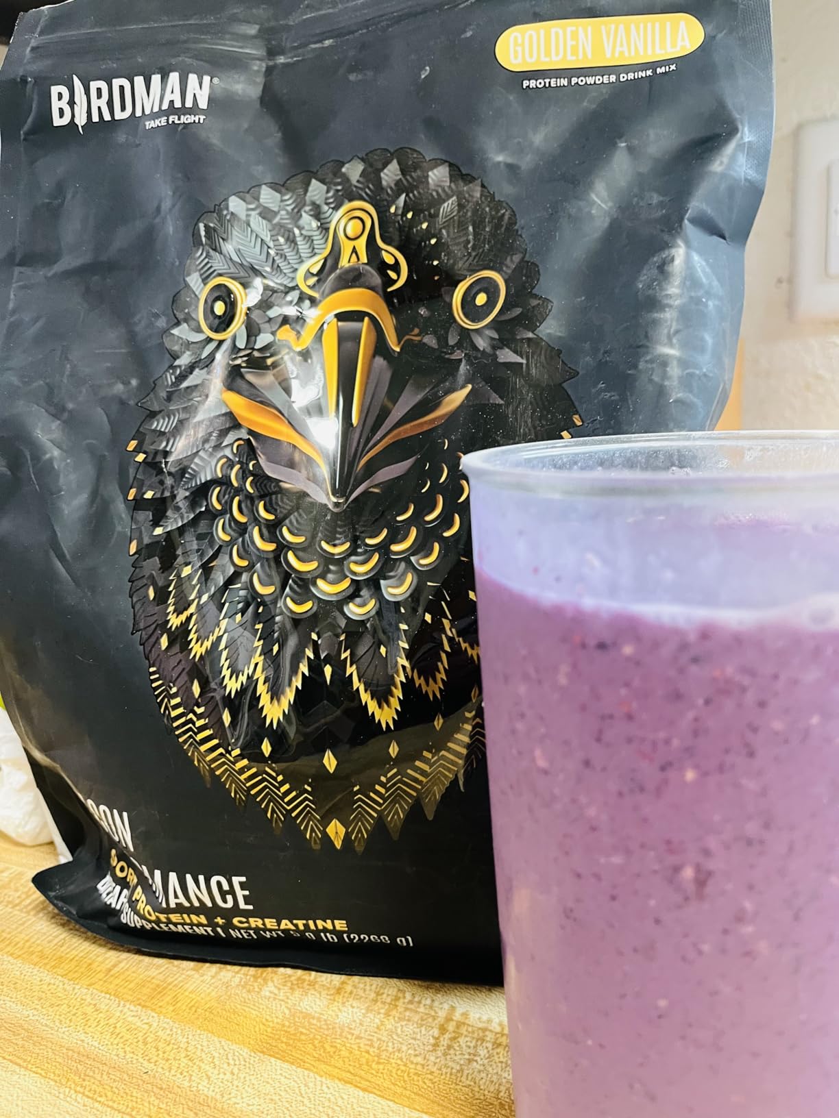 BIRDMAN Falcon Performance Vegan Protein Powder, 31g Protein, 5g Creatine, 5g BCAA, Probiotics, Electrolytes, Pre Workout, Low Carb, Sugar Free & Dairy Free, Plant Based Vanilla Protein, 29 Servings customer photo 2