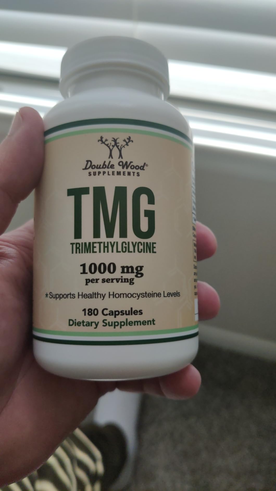 TMG Trimethylglycine Supplement - 99%+ Tested Purity - 1,000mg Per Serving, 180 Capsules (TMG Supplements for Homocysteine Control) Genuine TMG with Fishy Smell, Gluten Free, Non-GMO customer photo 1