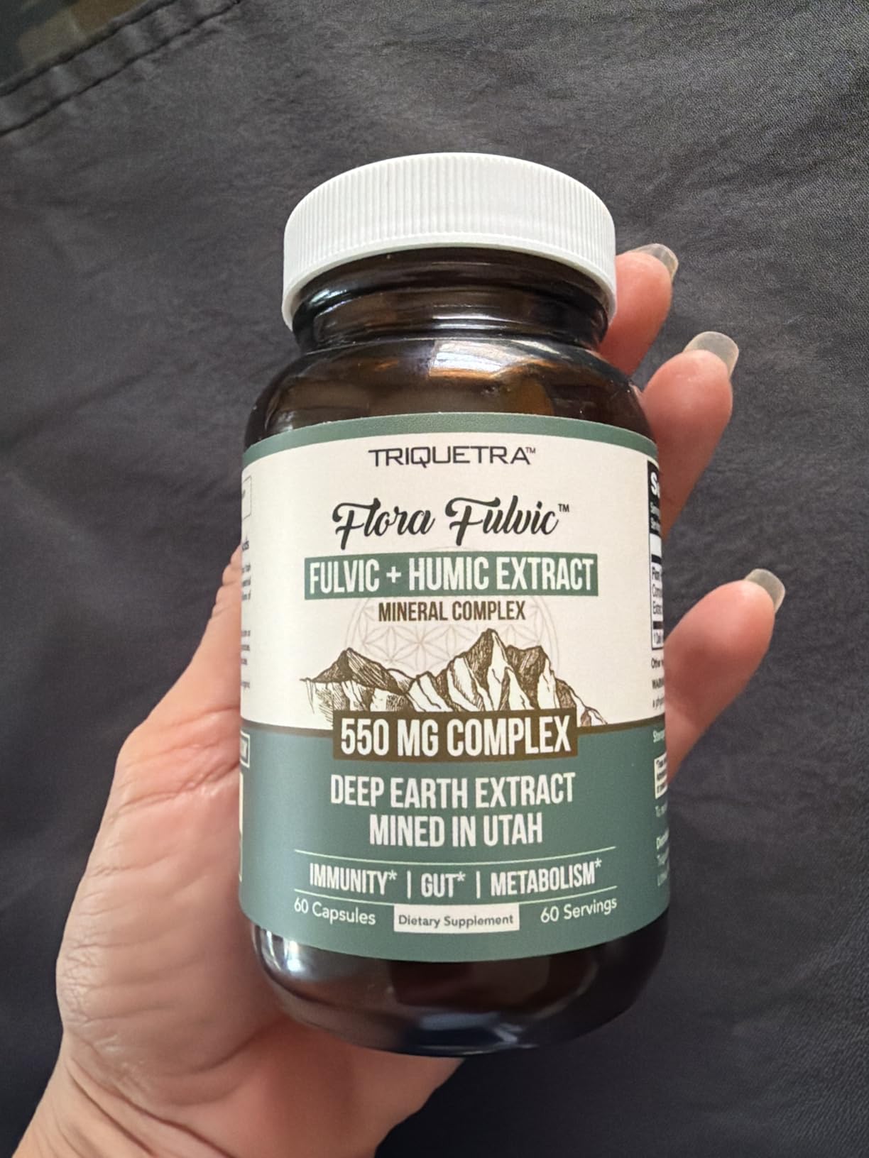 Flora Fulvic | Fulvic Acid + Humic Acid Complex - 550 mg | Mined in Utah, Prehistoric Deep Earth Extract | Immunity, Gut, Digestion - Natural Trace Mineral Complex, Fulvic Acid Supplement - 8 fl oz. customer photo 1