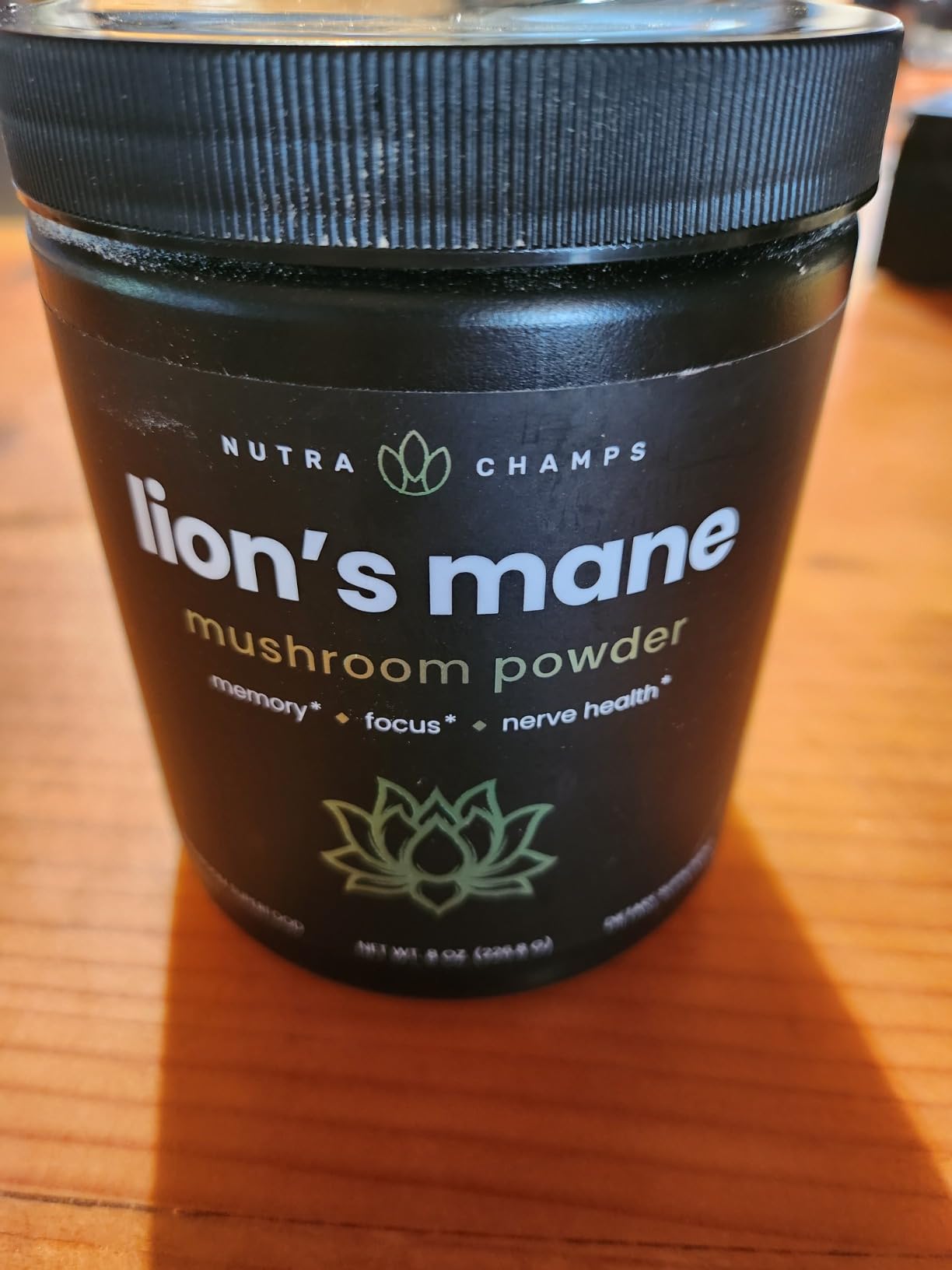 NutraChamps Organic Lions Mane Powder - 2000mg Powerful Nootropic for Memory, Focus, Immune Support - Vegan Lion's Mane Mushroom Powder Supplement with Naturally Occurring Beta-Glucans - 8oz customer photo 2