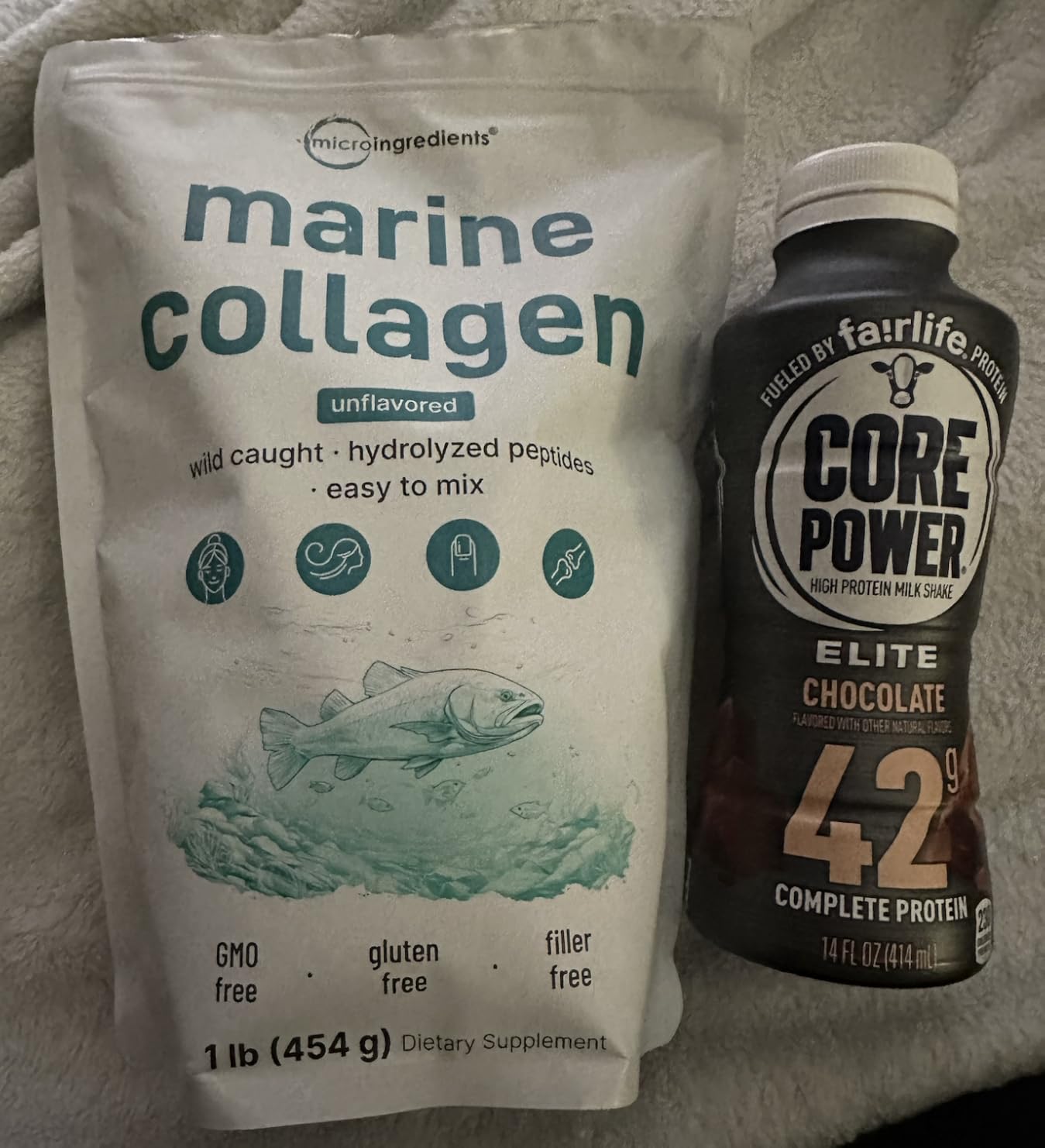 Micro Ingredients Marine Collagen Protein Powder, 1 Pound | Wild Caught Fish Source | Hydrolyzed Peptides | Unflavored, Keto, & Paleo Friendly | Easy to Mix, Non-GMO customer photo 1