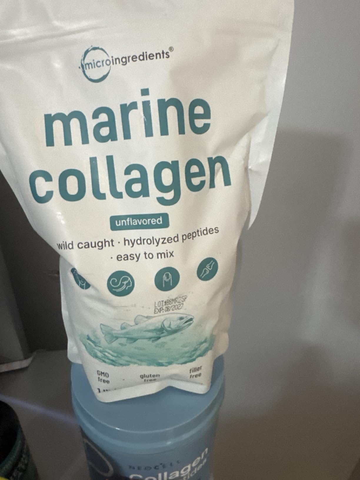 Micro Ingredients Marine Collagen Protein Powder, 1 Pound | Wild Caught Fish Source | Hydrolyzed Peptides | Unflavored, Keto, & Paleo Friendly | Easy to Mix, Non-GMO customer photo 2