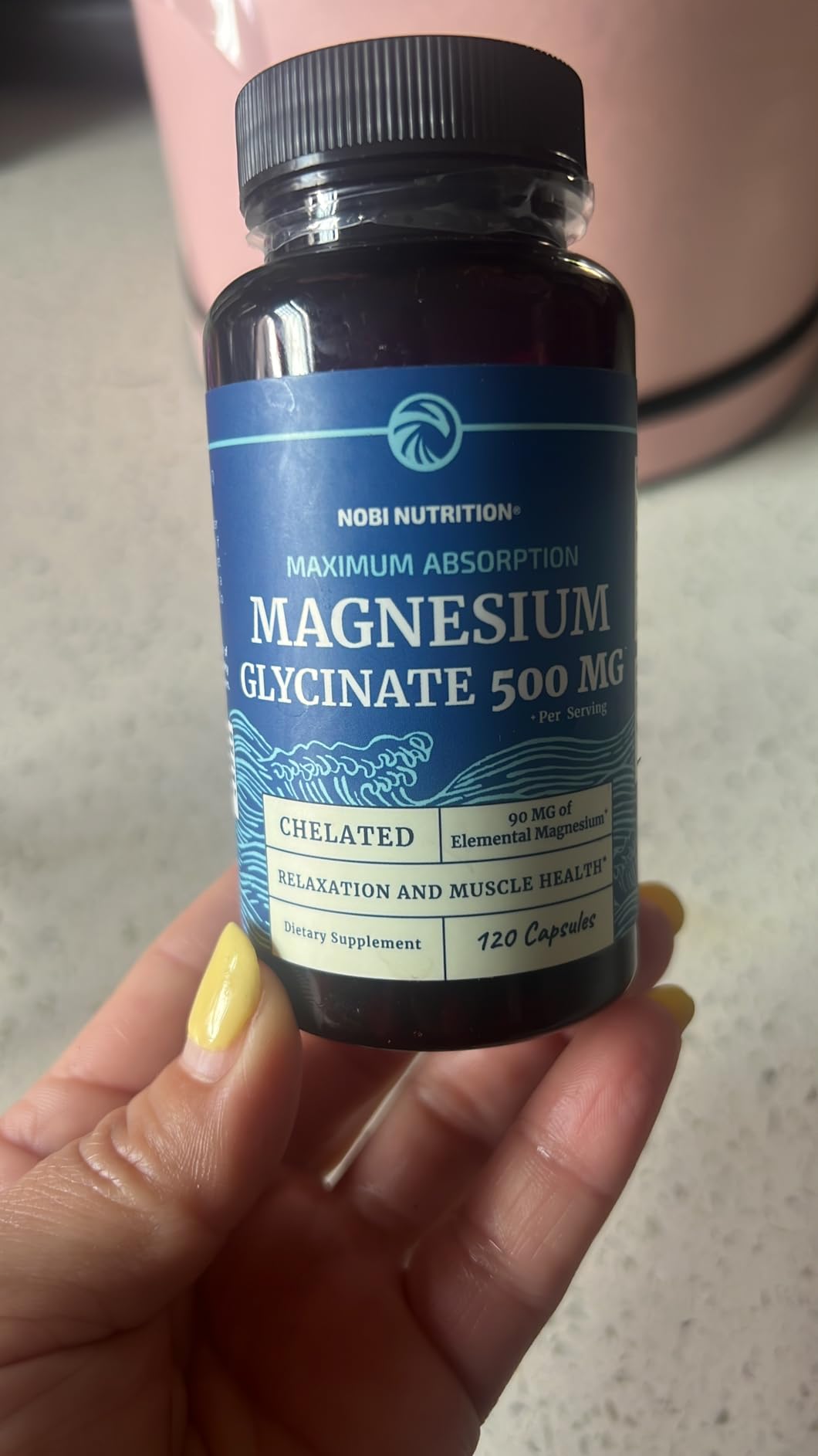 Magnesium Glycinate 500mg | High Absorption | Sleep, Muscle, Bone, Heart Health & Relaxation Support for Women & Men | Chelated Mag Glycinate | Magnesium Supplement | Vegan & Non-GMO | 120 Capsules customer photo 1