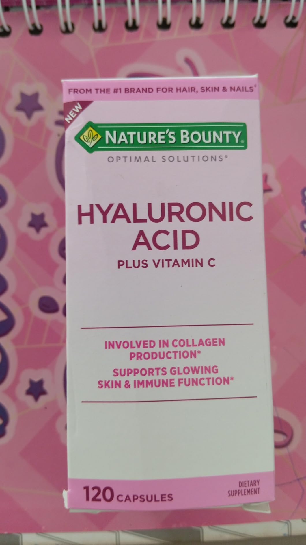 Nature's Bounty Vitamin C and Hyaluronic Acid Supplement, Supports Glowing Skin, Immune Function & Collagen Production, 120 Capsules - 60 Day Supply, Optimal Solutions Supplements for Skin Health customer photo 1