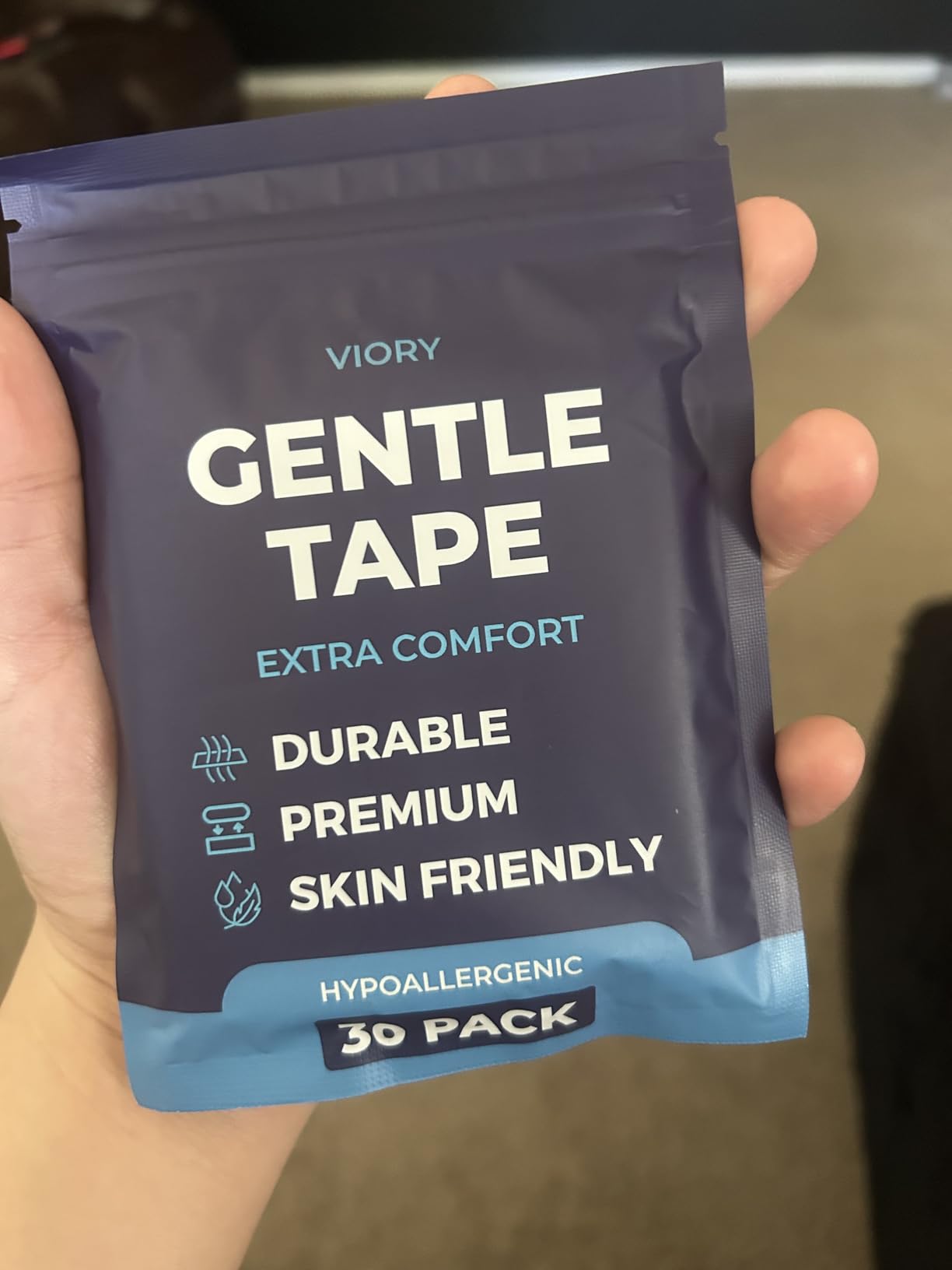 VIORY Gentle Tape (30 Pack) - Pain Free Removal, Hypoallergenic, Latex Free & Gentle On Skin - Packaging May Vary - Skin Friendly Adhesive Cotton Tape customer photo 2