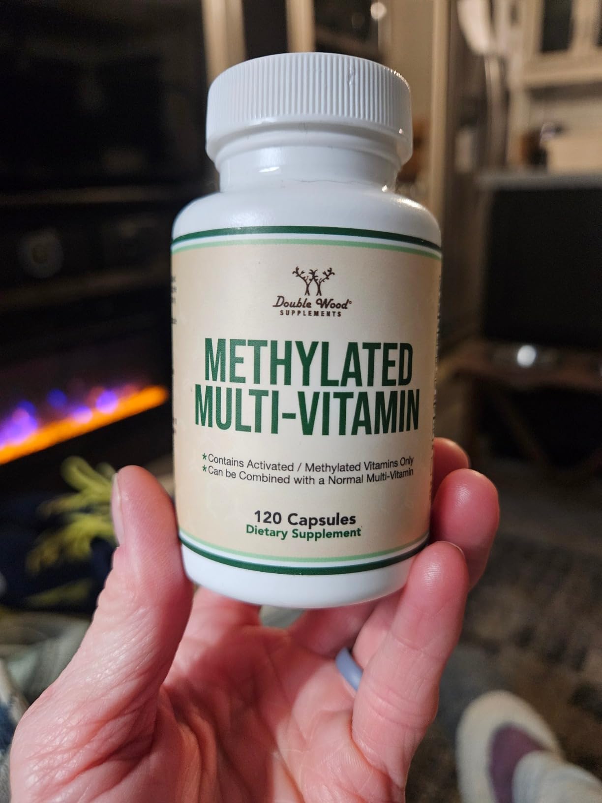 Methylated Multivitamin (Methylated and Activated Vitamins Only - Methylated B Complex with Trimethylglycine (TMG) and Methylfolate)(Non-GMO, Gluten Free MTHFR Supplement) 120 Capsules by Double Wood customer photo 2