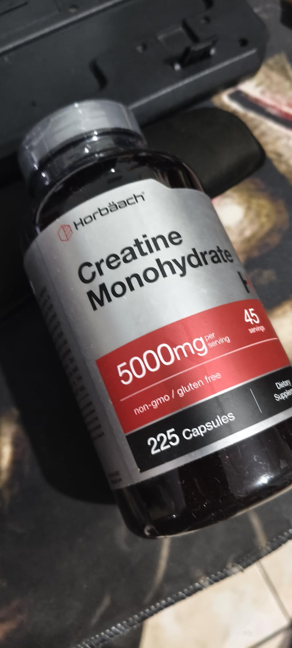 Horbäach Creatine Monohydrate | 5g | 225 Capsules | Non-GMO, Gluten Free Supplement customer photo 1