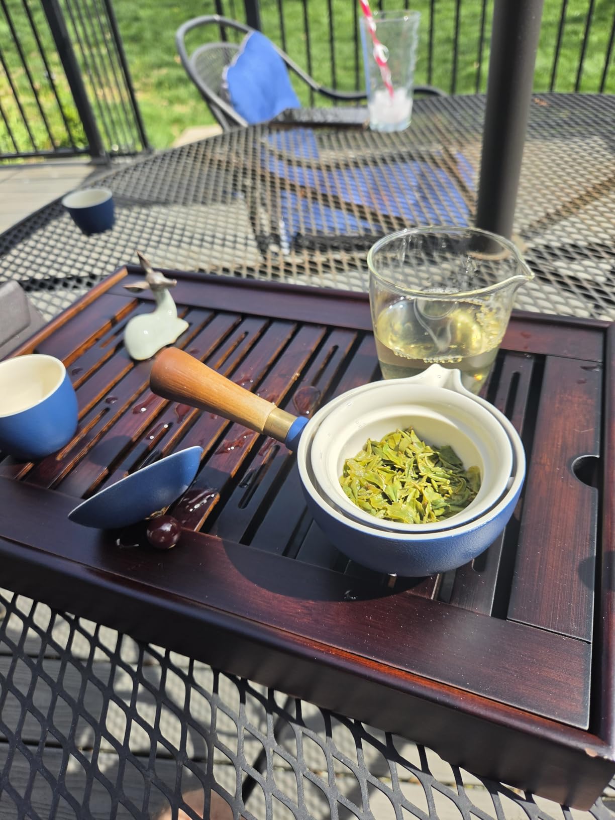 XL Size Bamboo Chinese Tea Tray - 15.6 x 10.9 inch Japanese Tea Serving Tray, Gongfu Tea Table Set with Reservoir Type Water Storage Box Kong Fu Tea Tray customer photo 1