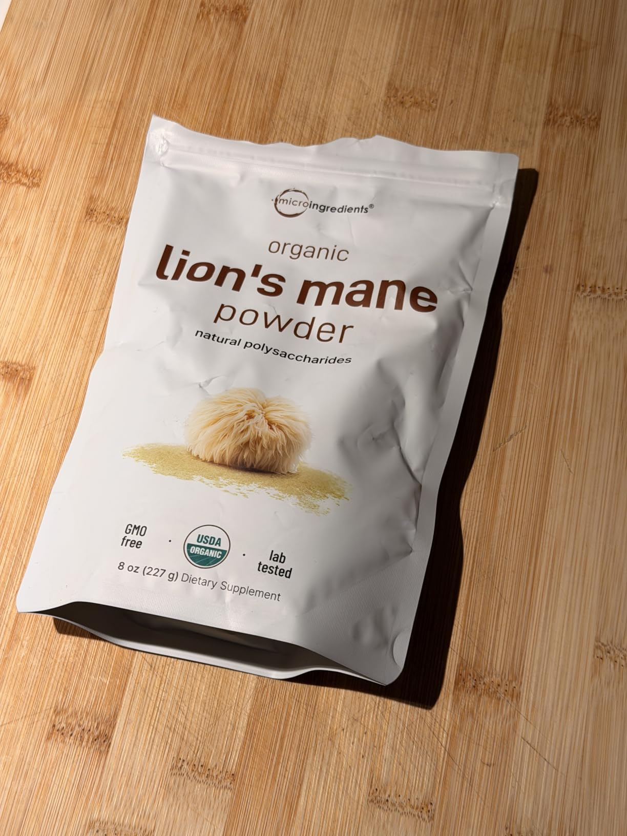 Micro Ingredients Organic Lion's Mane Mushroom Powder, 8oz | Pure Fruiting Body Superfood | Supports Brain, Focus, Energy & Immune Health | Filler Free, Vegan, Non-GMO customer photo 1