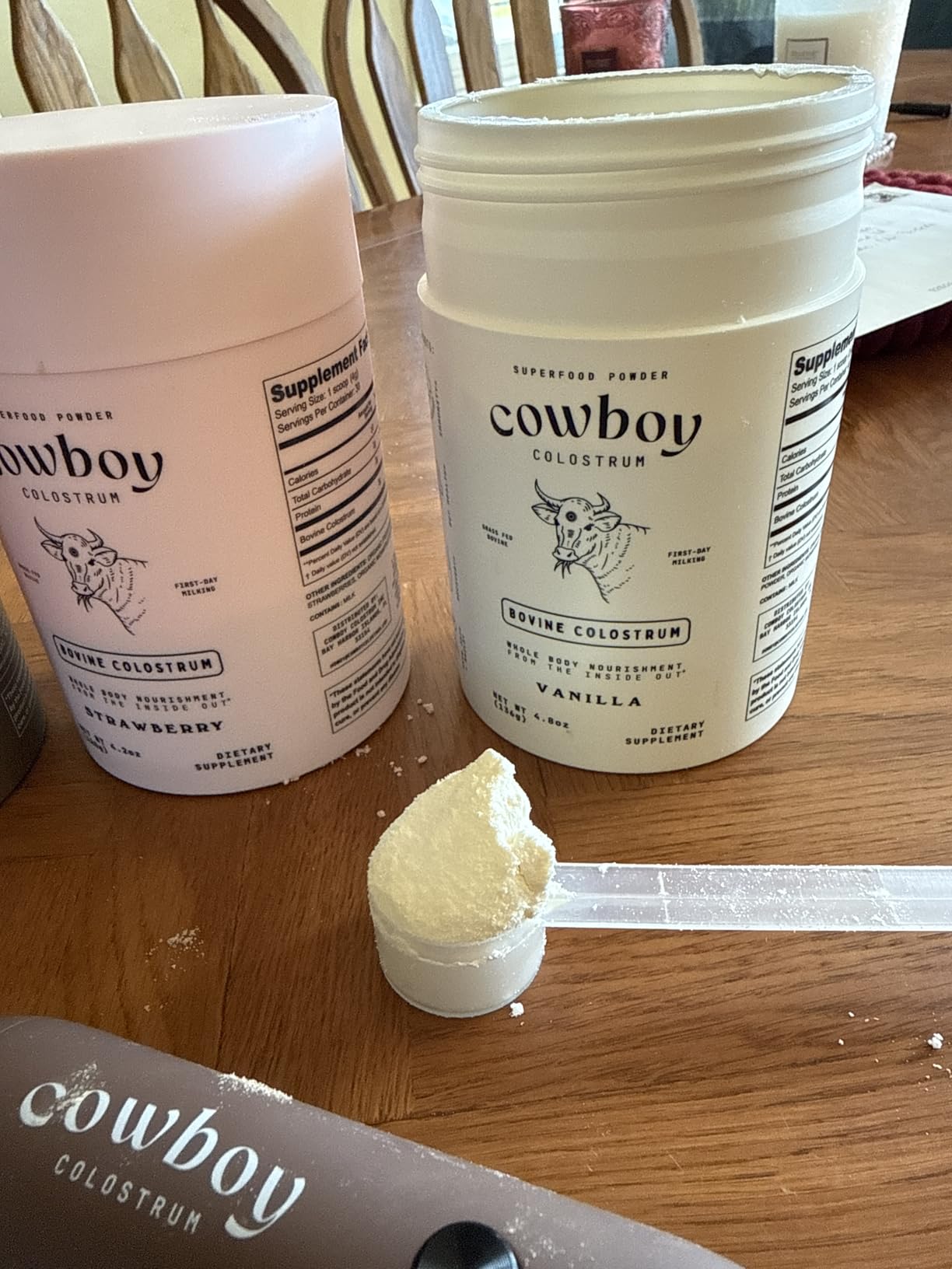 Cowboy - The Exclusive 1st Milking, Whole, Grass Fed Colostrum Supplement for Full Body Health - Bovine Colostrum Powder Packed w/Bioactive Nutrients - Sugar Free (Unflavored, 40 Servings) customer photo 1