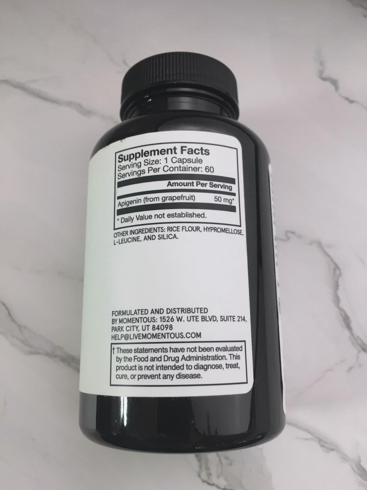 Momentous Apigenin Supplement - 50 mg per Capsule - NSF Certified for Sport - 60-Count customer photo 2