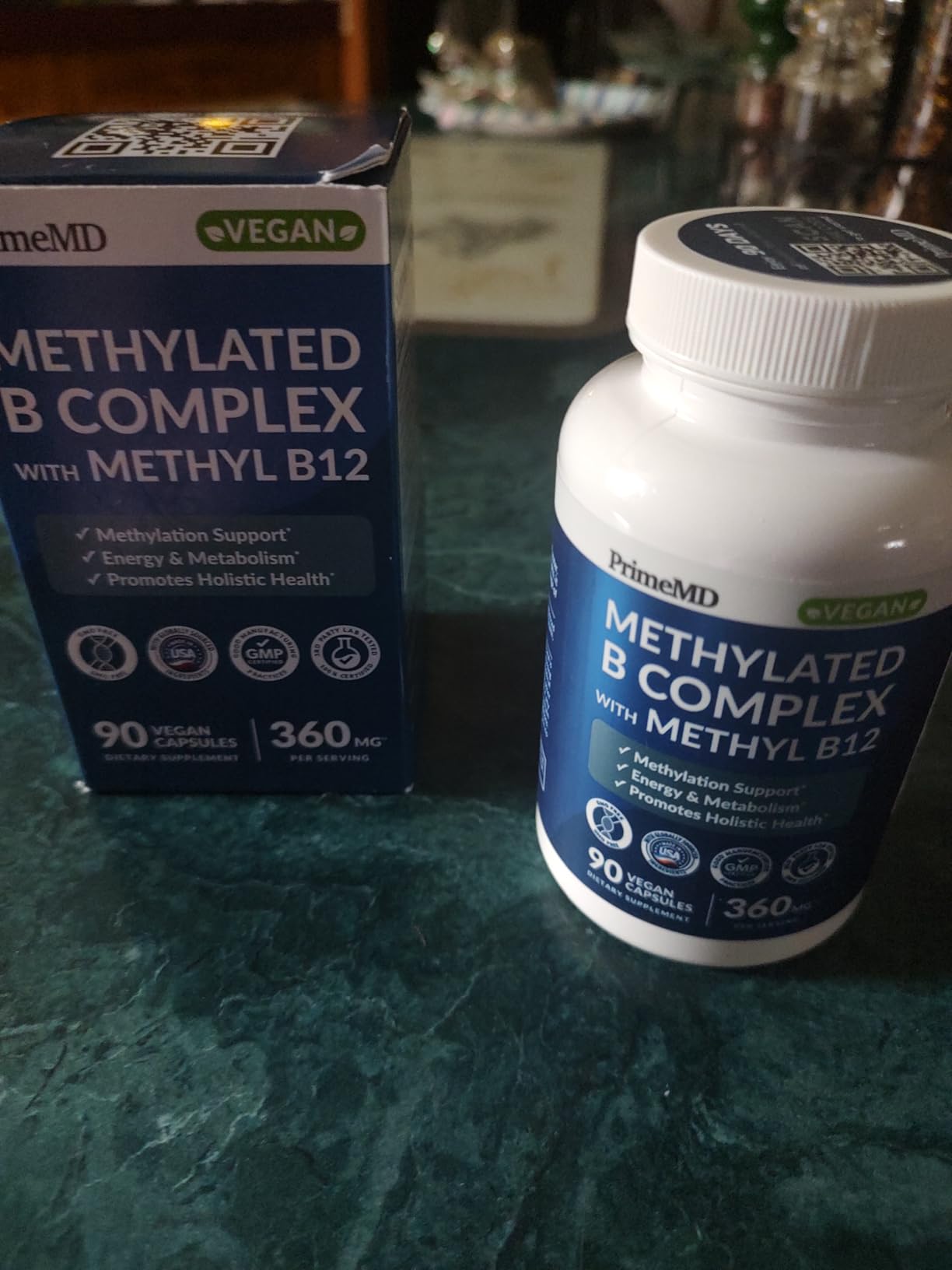 Methylated B Complex with Methylfolate and B12 Methylcobalamin 1000 mcg - Methylated Multivitamin for Energy, Brain Function, and Wellness - Vitamin B Complex for Men & Women (90 Servings) customer photo 1