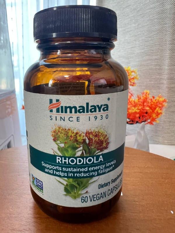 Himalaya Rhodiola Rosea - Herbal Energy Supplements for Supporting Stress Relief, Energy, and Exercise Endurance - Vegan, Gluten Free, 250 mg, 60 Capsules customer photo 1