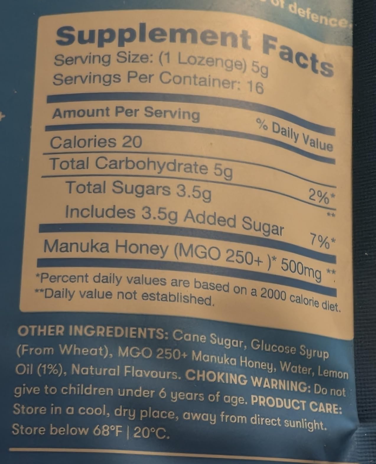 NEW ZEALAND HONEY CO. Manuka Honey Cough Drops MGO 250+ - Natural Soothing Throat Lozenges with Lemon for Sore Throat & Dry Mouth Relief, Gluten-Free, Non-GMO - 16 Count customer photo 2