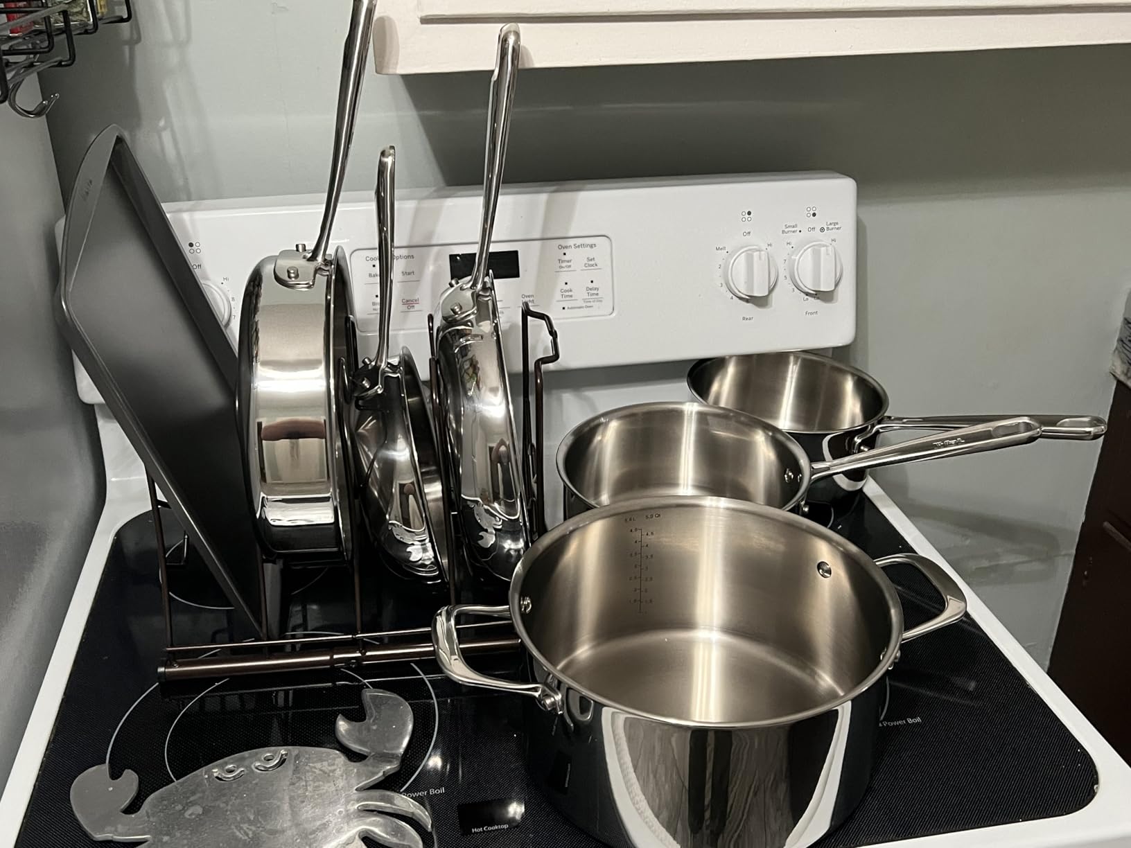 T-fal Pro Tri-Ply Stainless Steel Cookware Set, 10 Piece - Induction Compatible, Oven Safe 500F, Lids-350F, Even Heat, Professional Quality, Durable customer photo 1