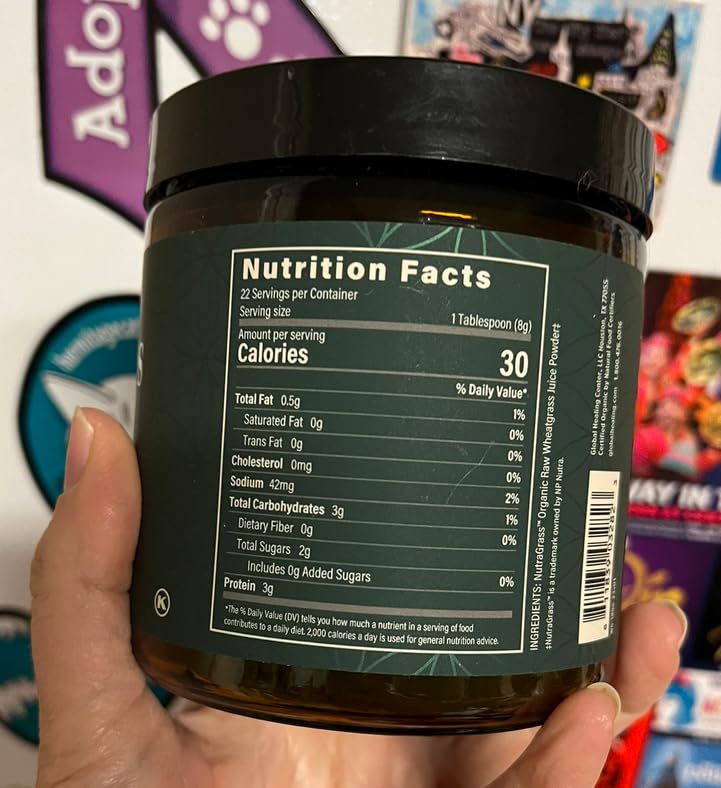 Global Healing Wheat Grass Powder Organic 180g - Nutrient-Dense, Raw Wheatgrass Juice Powder (33:1 Extract) with Strong Antioxidants for Immune Support & Energy Boost - Cold-Process, Non-GMO - 6.3 Oz customer photo 1
