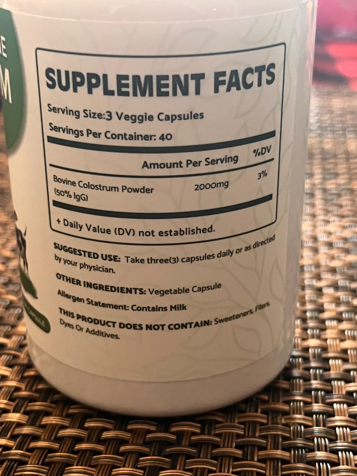 Liposomal Bovine Colostrum Powder - Pure Bovine Colostrum for Humans - Grass Fed Colostrum Supplement for Gut Support, Immune Health and Hair Growth,72 Servings per Bottle.180g/6.35 oz customer photo 2