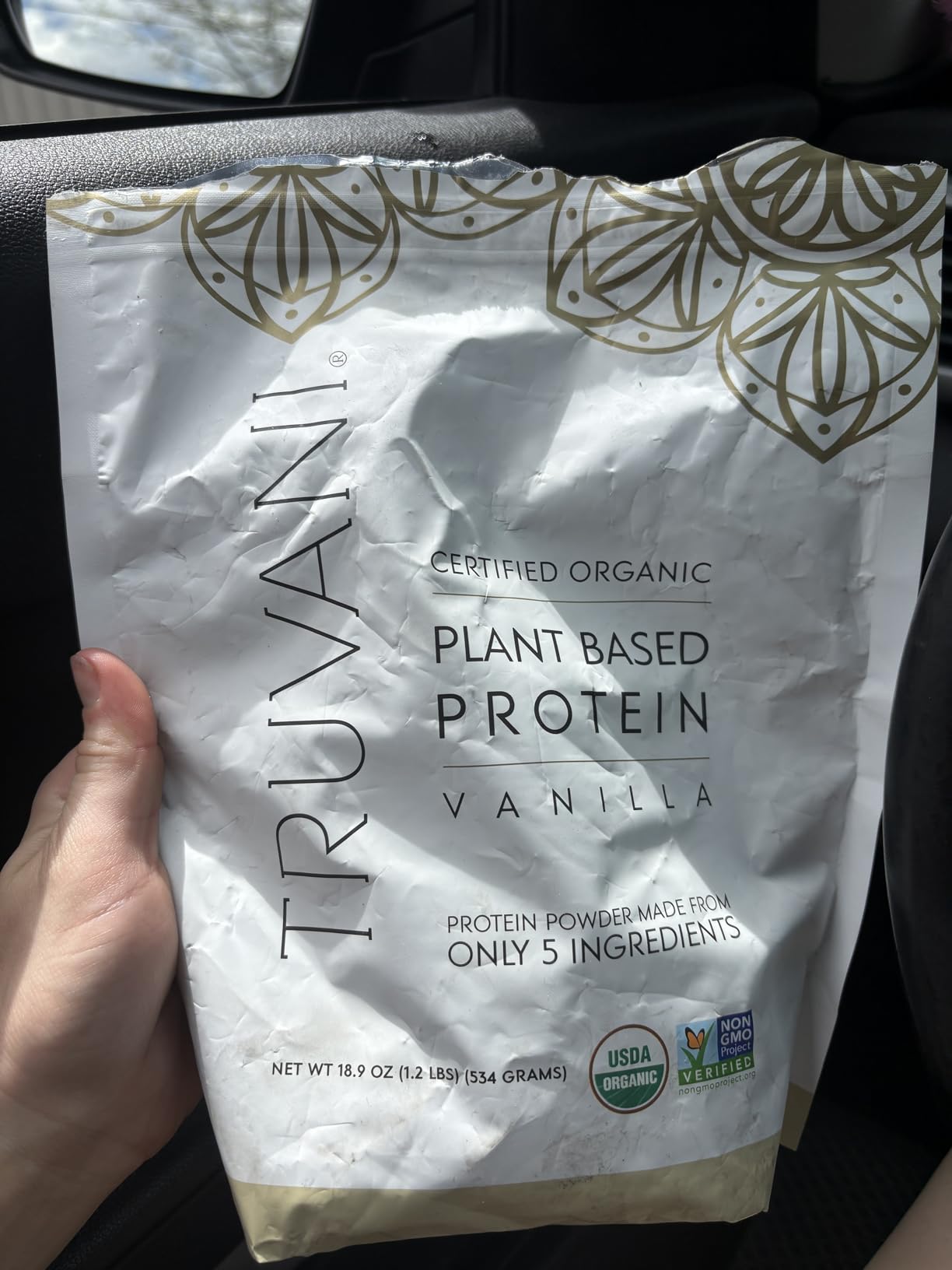 Truvani Organic Plant Based Protein Powder | Vanilla | 20g Pea Protein | 18 Servings | Vegan & Keto | Gluten & Dairy Free | Low Carb | No Added Sugar customer photo 1