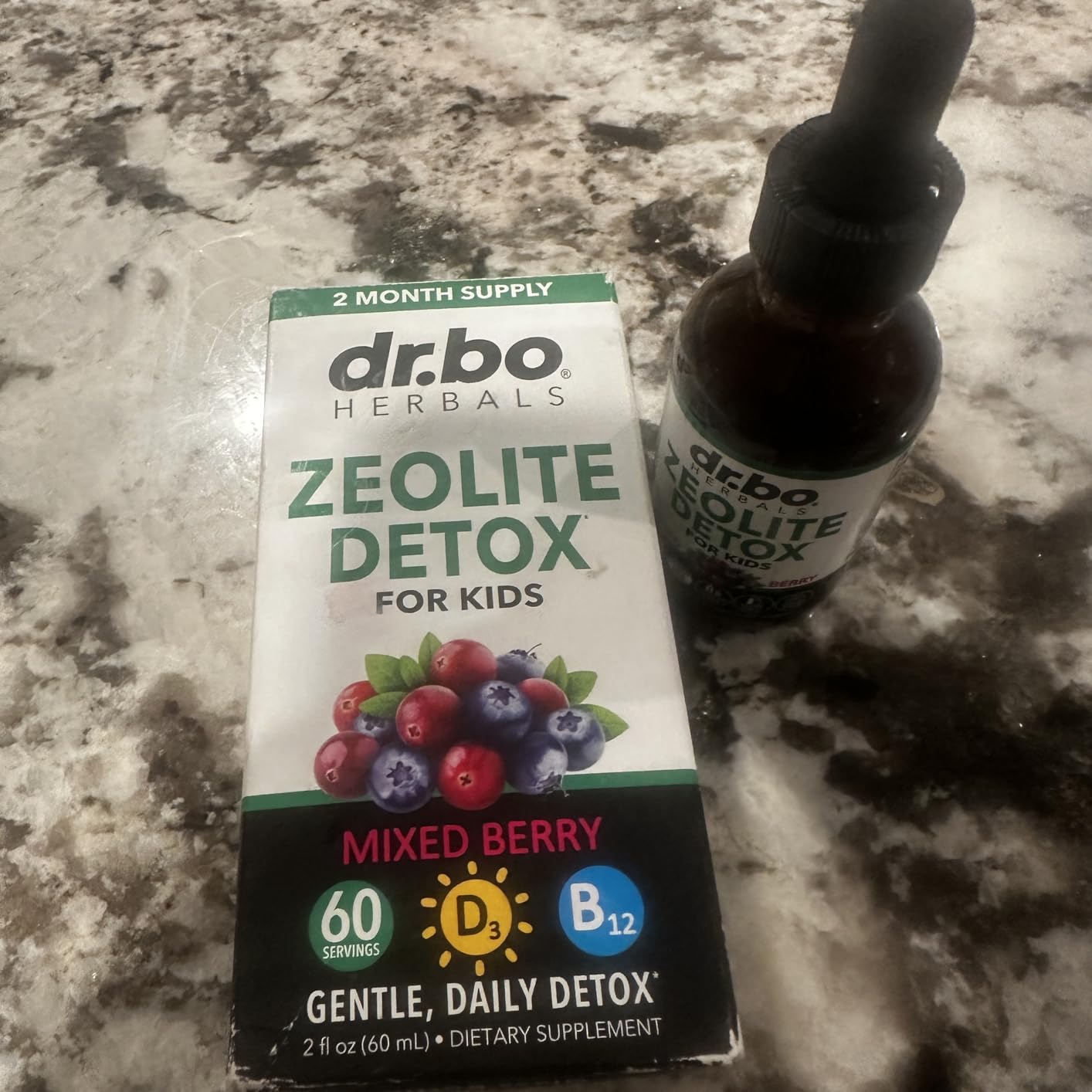 Zeolite Detox for Kids Liquid Drops - Advanced Clinoptilolite with Pure Vitamins B12 & D - Kids Gentle Body Daily Cleanse Focus & Speech Extra Clinoptilolite Zeolite Drops Detox Cleanse Supplement 2oz customer photo 1