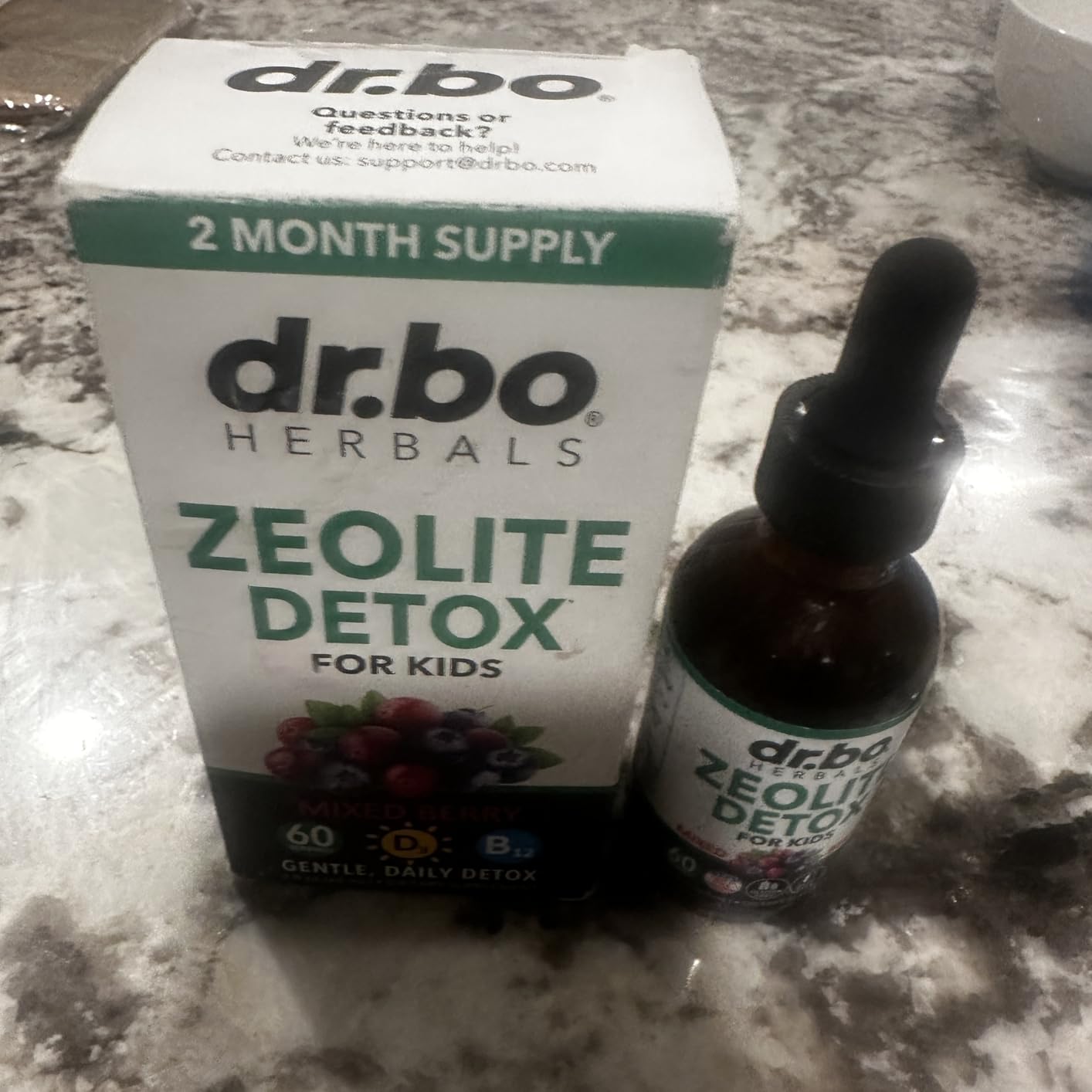 Zeolite Detox for Kids Liquid Drops - Advanced Clinoptilolite with Pure Vitamins B12 & D - Kids Gentle Body Daily Cleanse Focus & Speech Extra Clinoptilolite Zeolite Drops Detox Cleanse Supplement 2oz customer photo 2