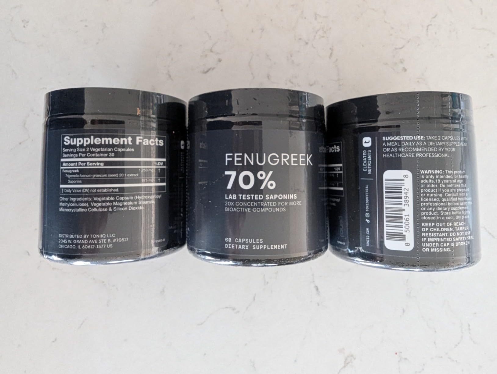 Toniiq Fenugreek Capsules - Ultra High Potency 20:1 Extract with 70% Saponins - Highly Concentrated - Third-Party Lab Tested - 60 Capsules customer photo 1