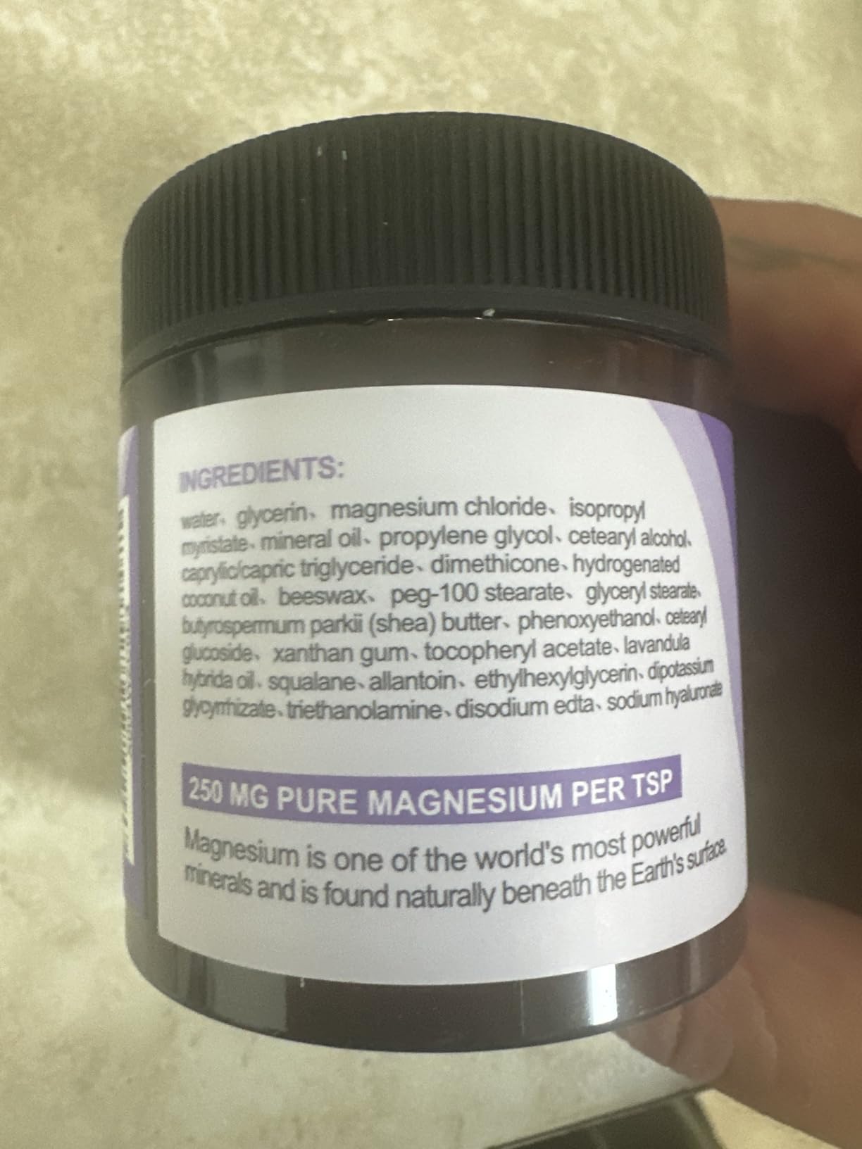 STILIP Natural Topical Magnesium Cream - Magnesium Lotion for Nighttime Skin Care, Lightweight Moisturizing Body Cream for Deep Hydration-Lavender customer photo 1