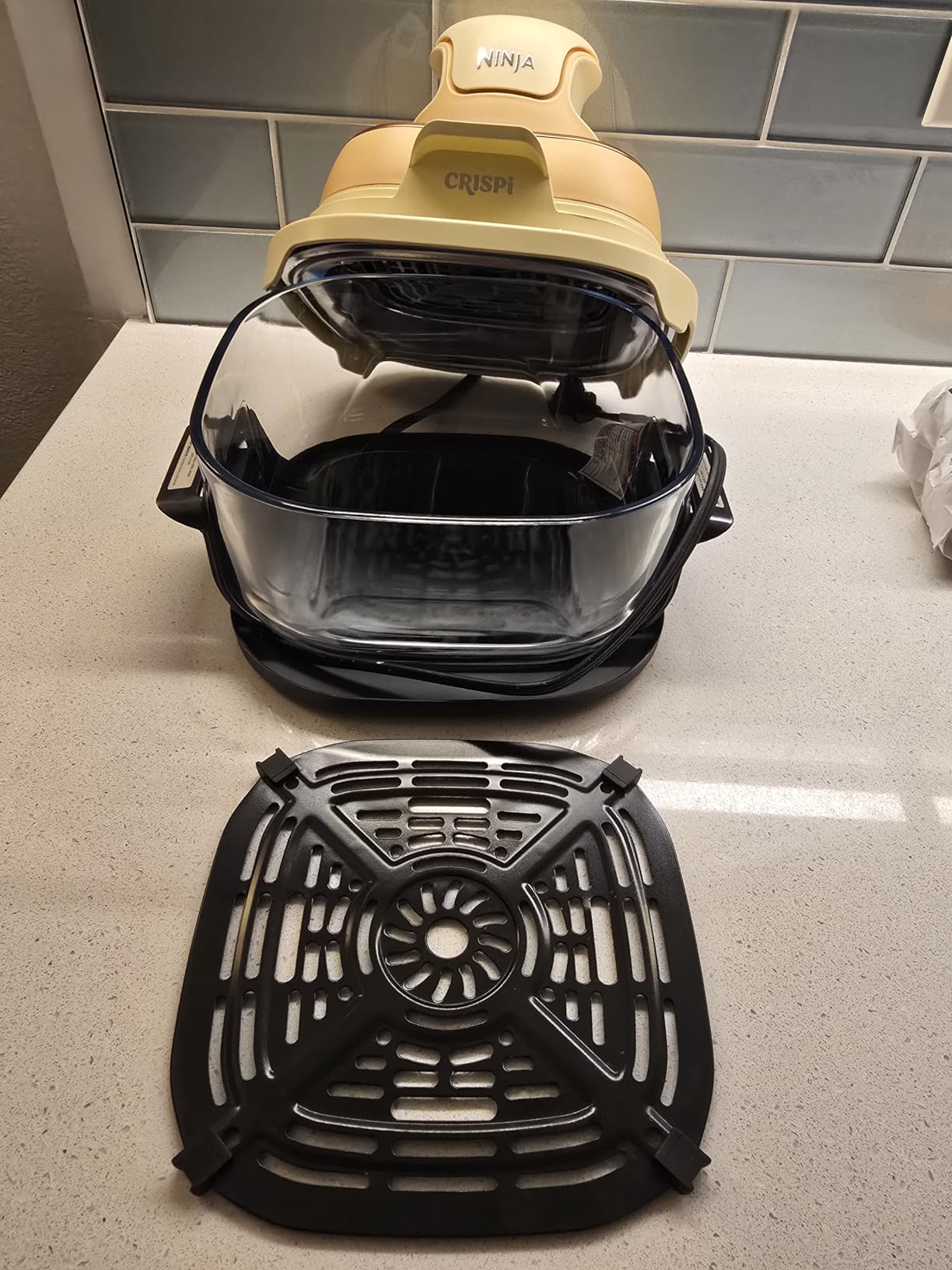 Ninja Crispi 4-in-1 Glass Air Fryer, Non-Toxic 4QT and 6-Cup Glass Containers and Lids, Microwave, Freezer, Dishwasher Safe, 450F Max Temp, 1500 Watt, Green, FN101SG customer photo 2