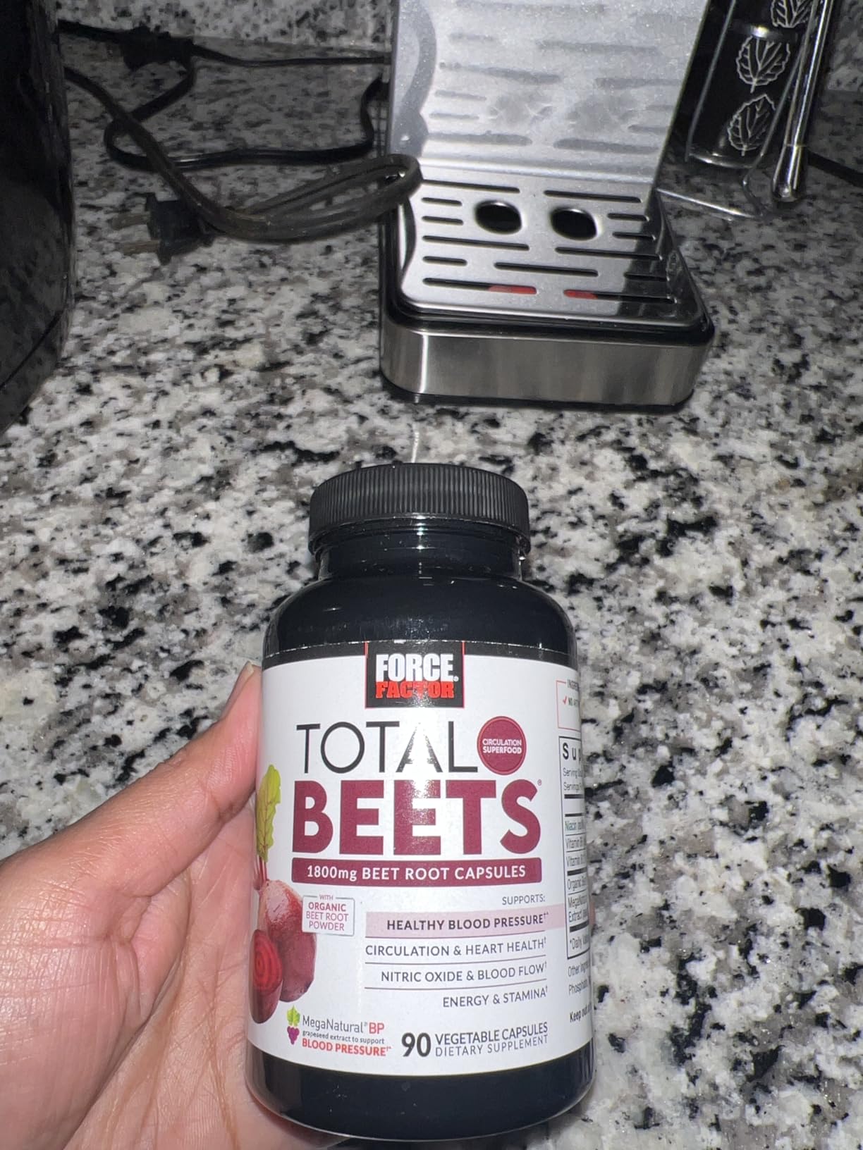 Force Factor Total Beets Blood Pressure Support Capsules, 90 Count | 1800mg Organic Beet Root Powder, Beet Root Capsules, Hawthorn Berry, Supports Circulation and Blood Flow, Vegetable Capsules customer photo 2