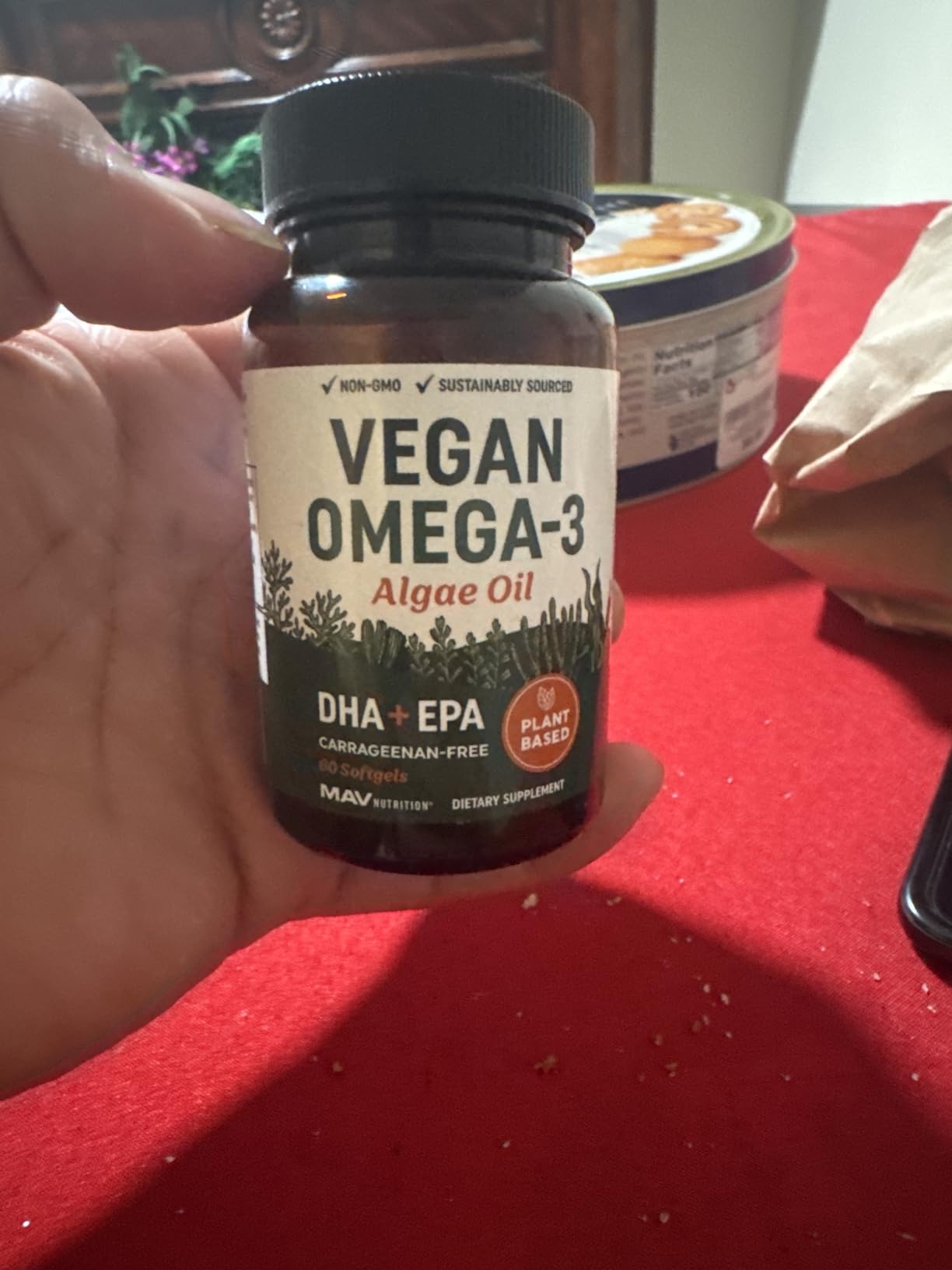 Vegan Omega 3 Algae Oil | Plant Based DHA EPA | Sustainably Sourced, No Carrageenan | Heart, Brain & Eye Health Support | Fish Oil Alternative | Omega 3 Fatty Acid Supplements | 60 Softgels customer photo 1
