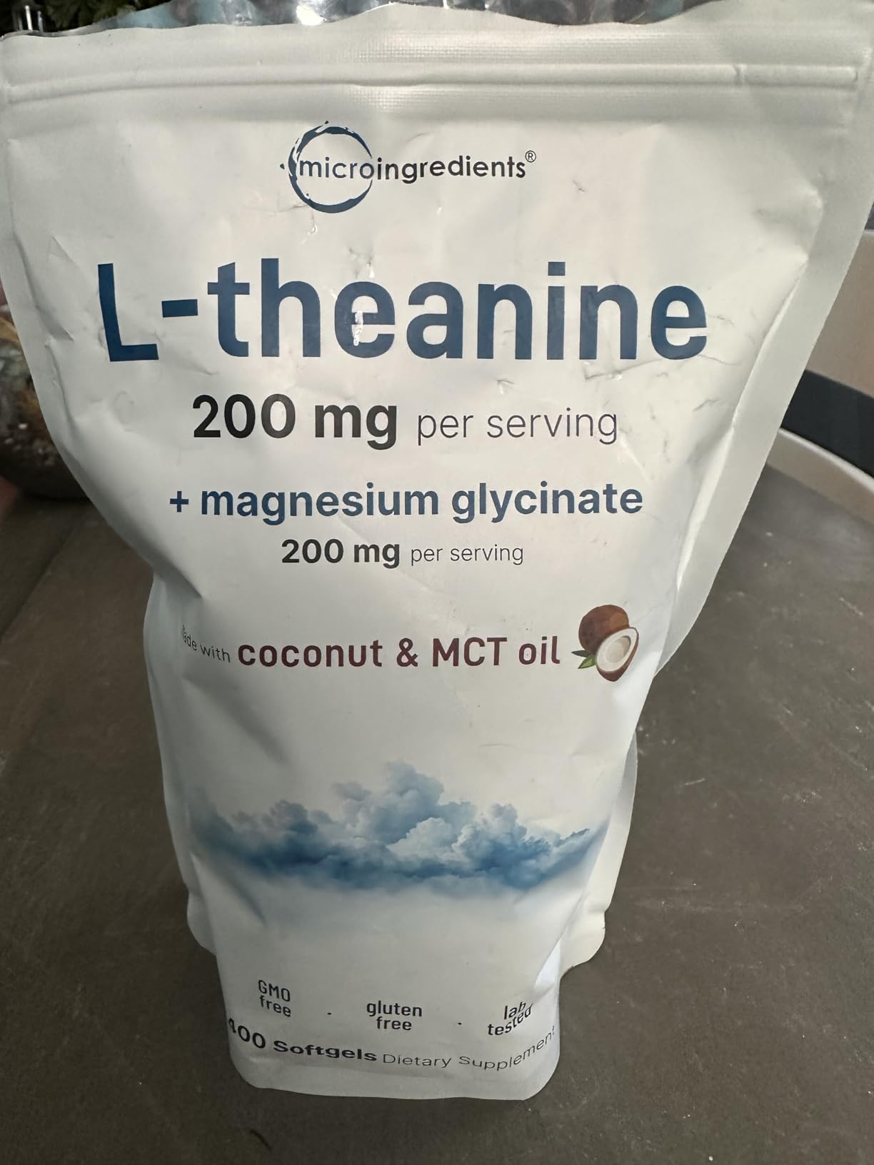 L-Theanine 200mg with Magnesium Glycinate, 400 Coconut MCT Oil Softgels | 2-in-1 Amino Acid & Mineral Complex | Gentle Care All Day & Night customer photo 2