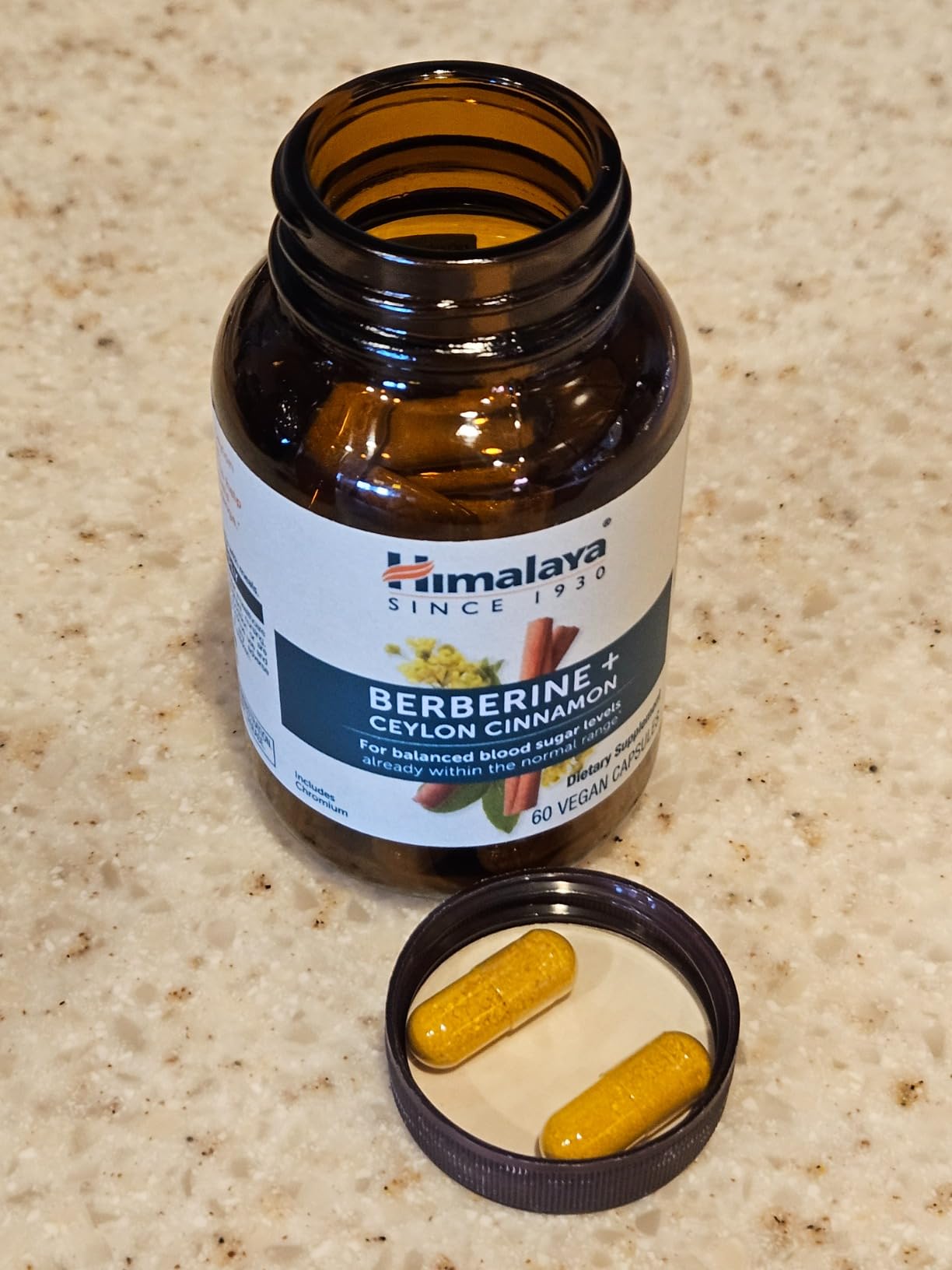 Himalaya Berberine with Ceylon Cinnamon - Herbal Supplement for Supporting Normal Metabolism, Immune, and Digestive Health - Vegan, Gluten Free, 60 Vegetarian Capsules customer photo 1