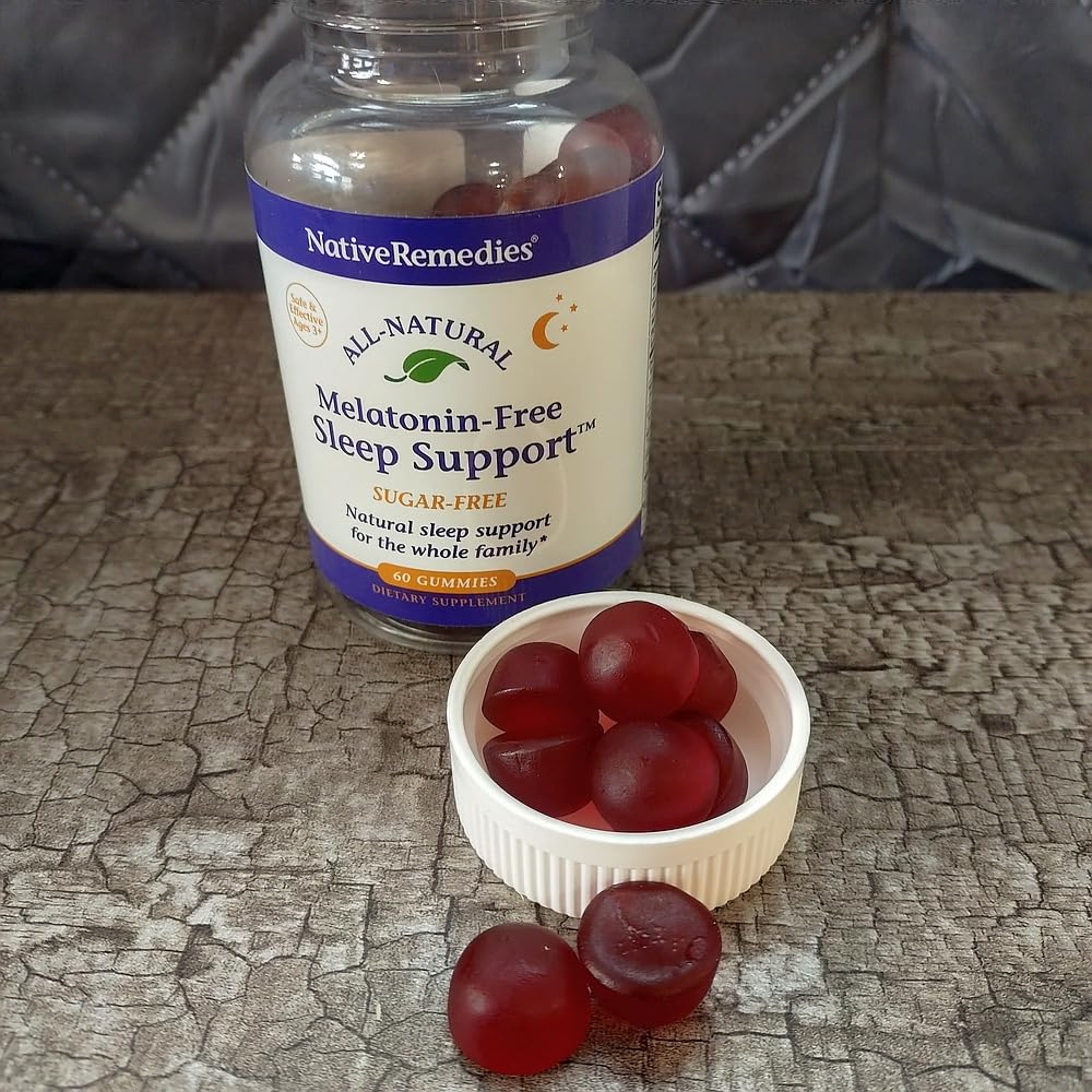 Native Remedies Melatonin-Free Sleep Gummies - Sugar-Free Herbal Formula with GABA, Magnesium, L-Theanine & Valerian - Sleep Aid Natural Support for Adults - 60 Calm Gummy Vitamins customer photo 2