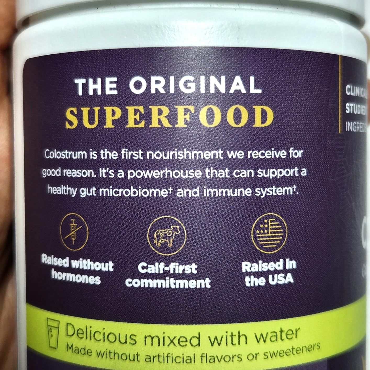 Ancient Nutrition Colostrum Superfood Powder, Grass Fed Bovine Colostrum, Supports Healthy Gut Microbiome and Immune System, Clinically Studied Lactoferrin & Probiotics, Lemon Bar, 60 Servings customer photo 1